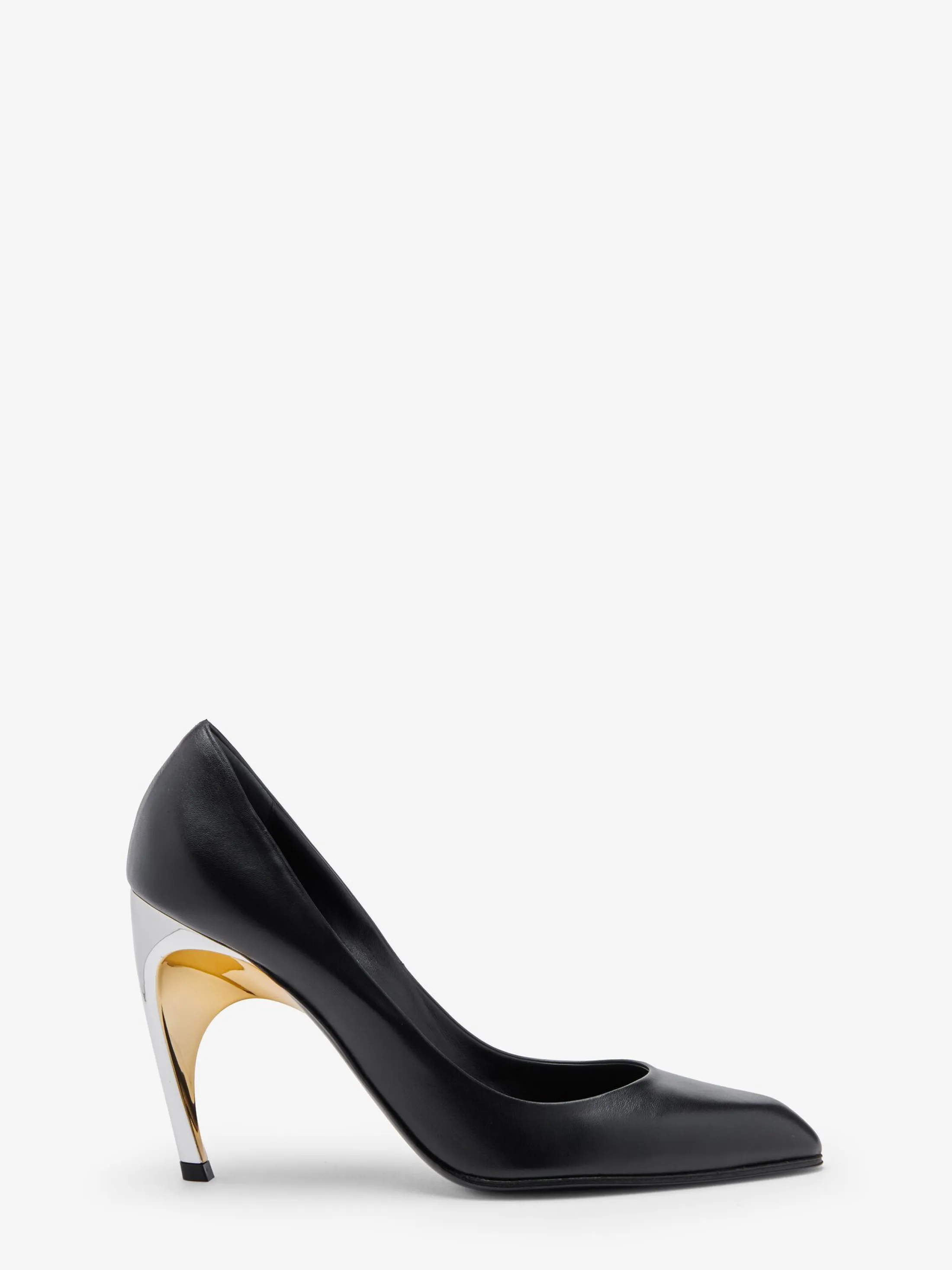 Cheap Alexander McQueen Women's Armadillo Pump in Black/Silver/Gold