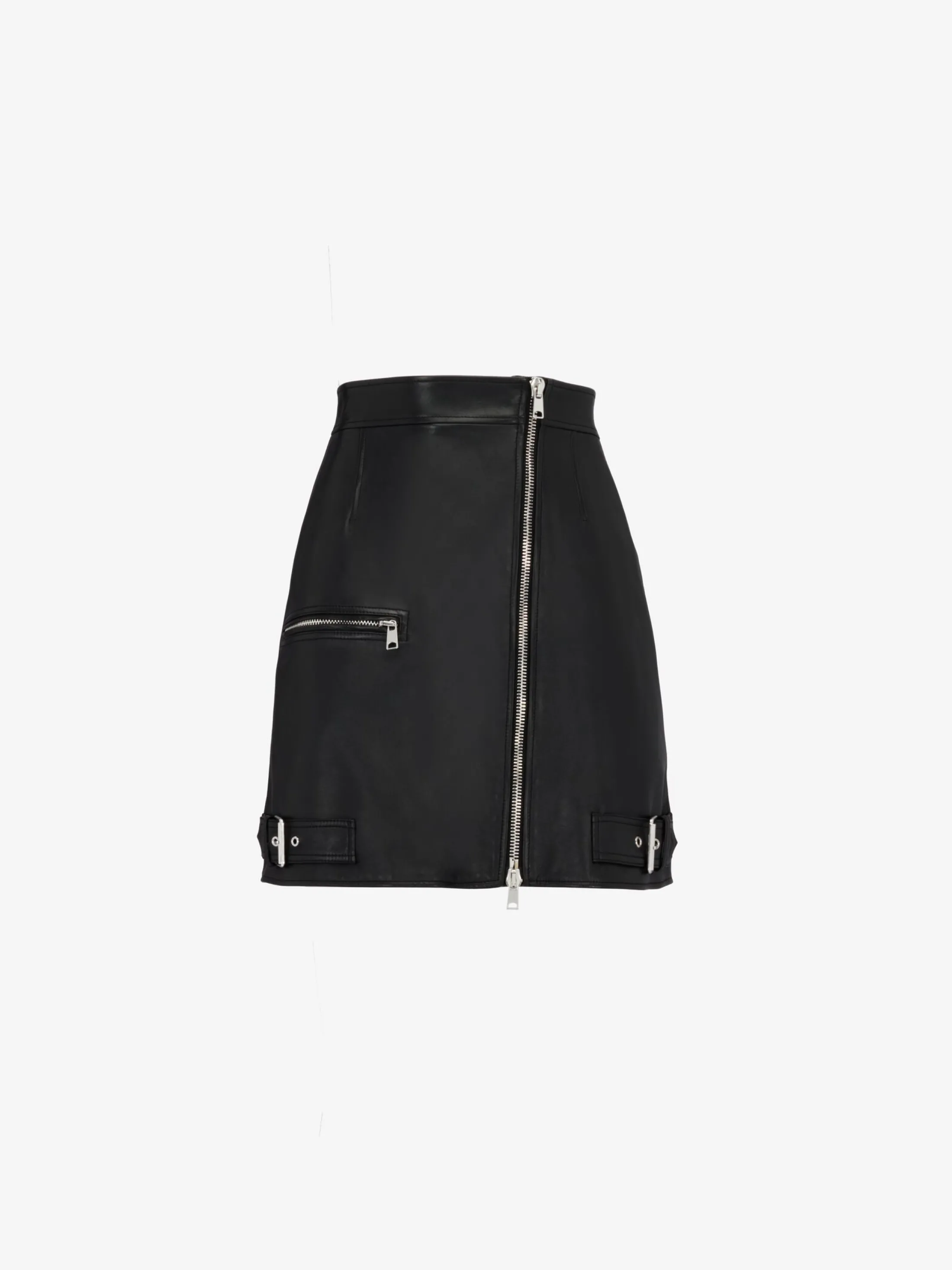 Clearance Alexander McQueen Women's Biker Mini Skirt in Black