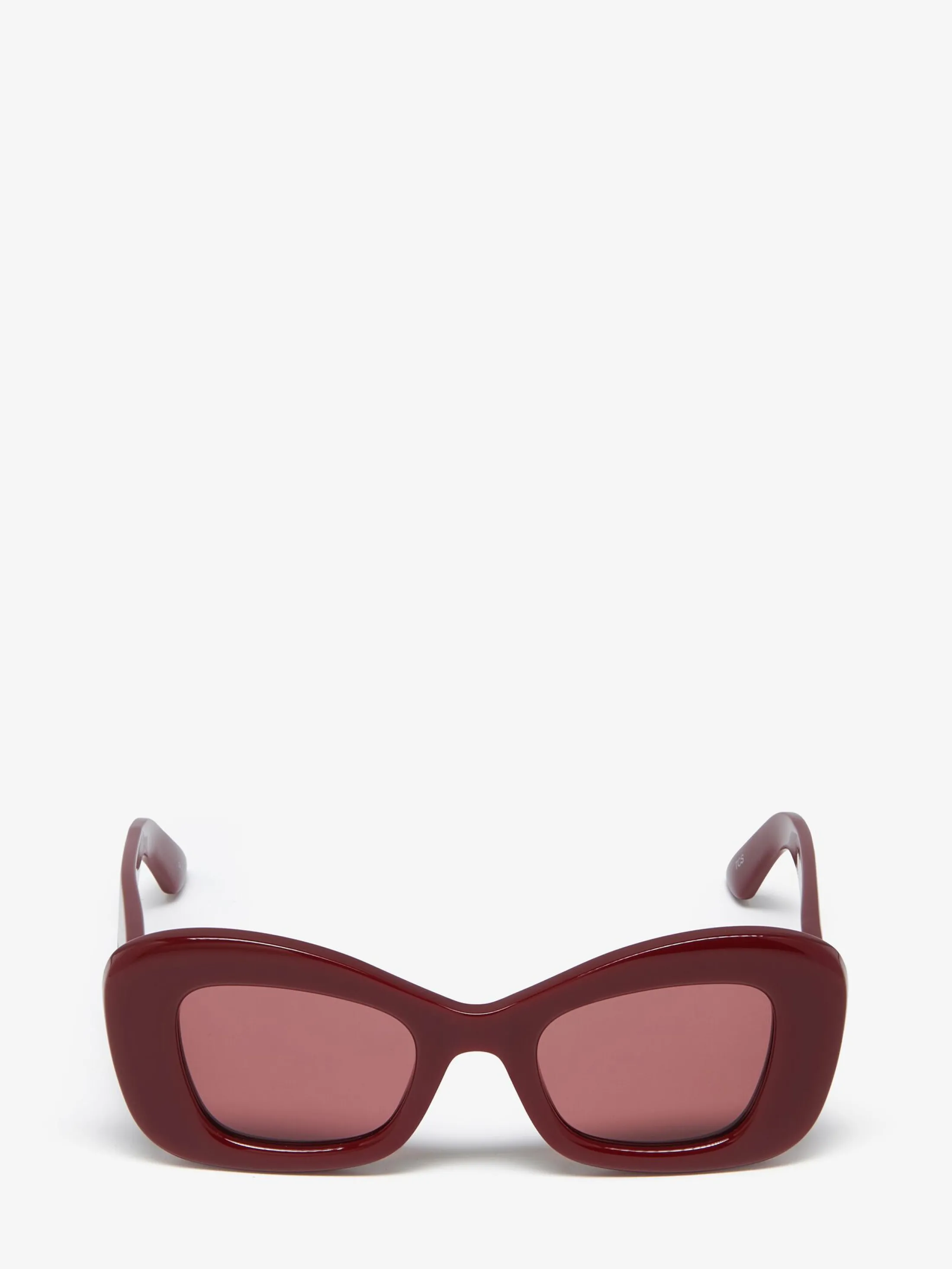 Hot Alexander McQueen Women's Bold Cat-eye Sunglasses in Burgundy