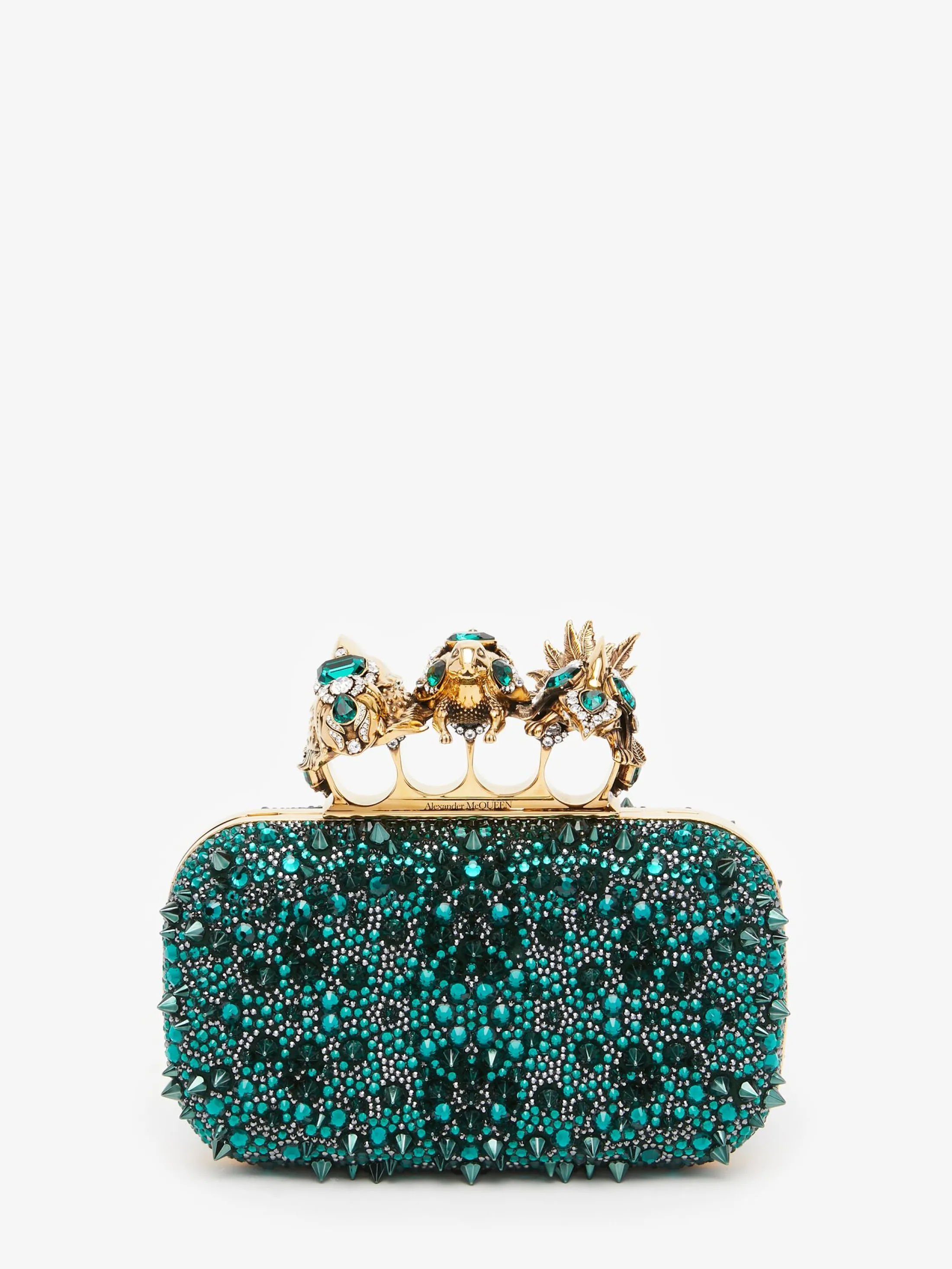 Flash Sale Alexander McQueen Women's Bosch Knuckle Clutch in Emerald