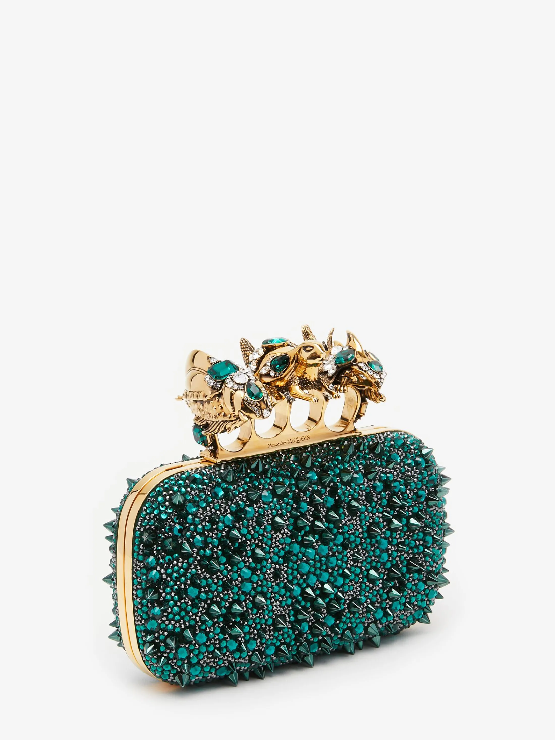 Flash Sale Alexander McQueen Women's Bosch Knuckle Clutch in Emerald