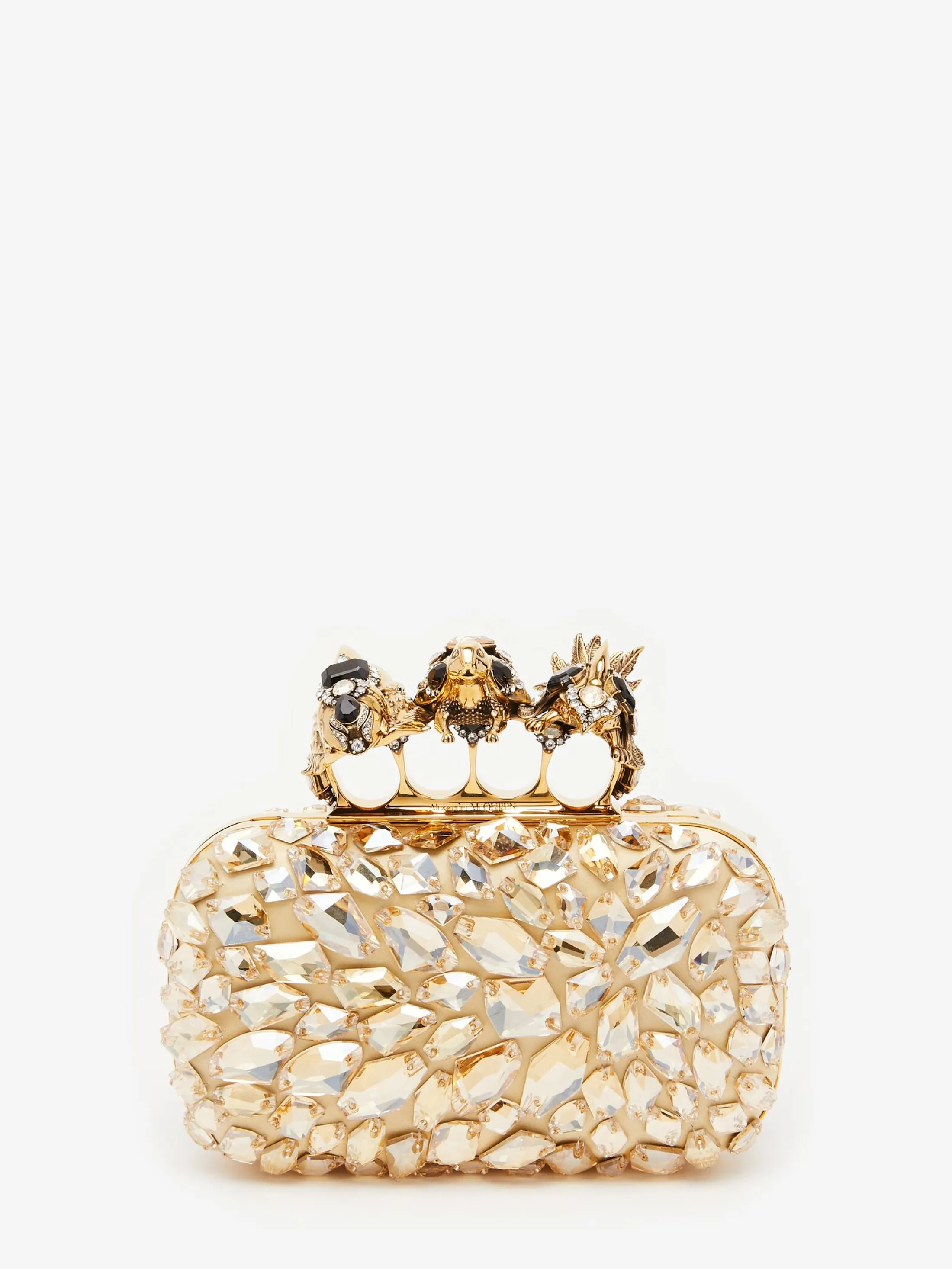 Best Sale Alexander McQueen Women's Bosch Knuckle Clutch in Gold