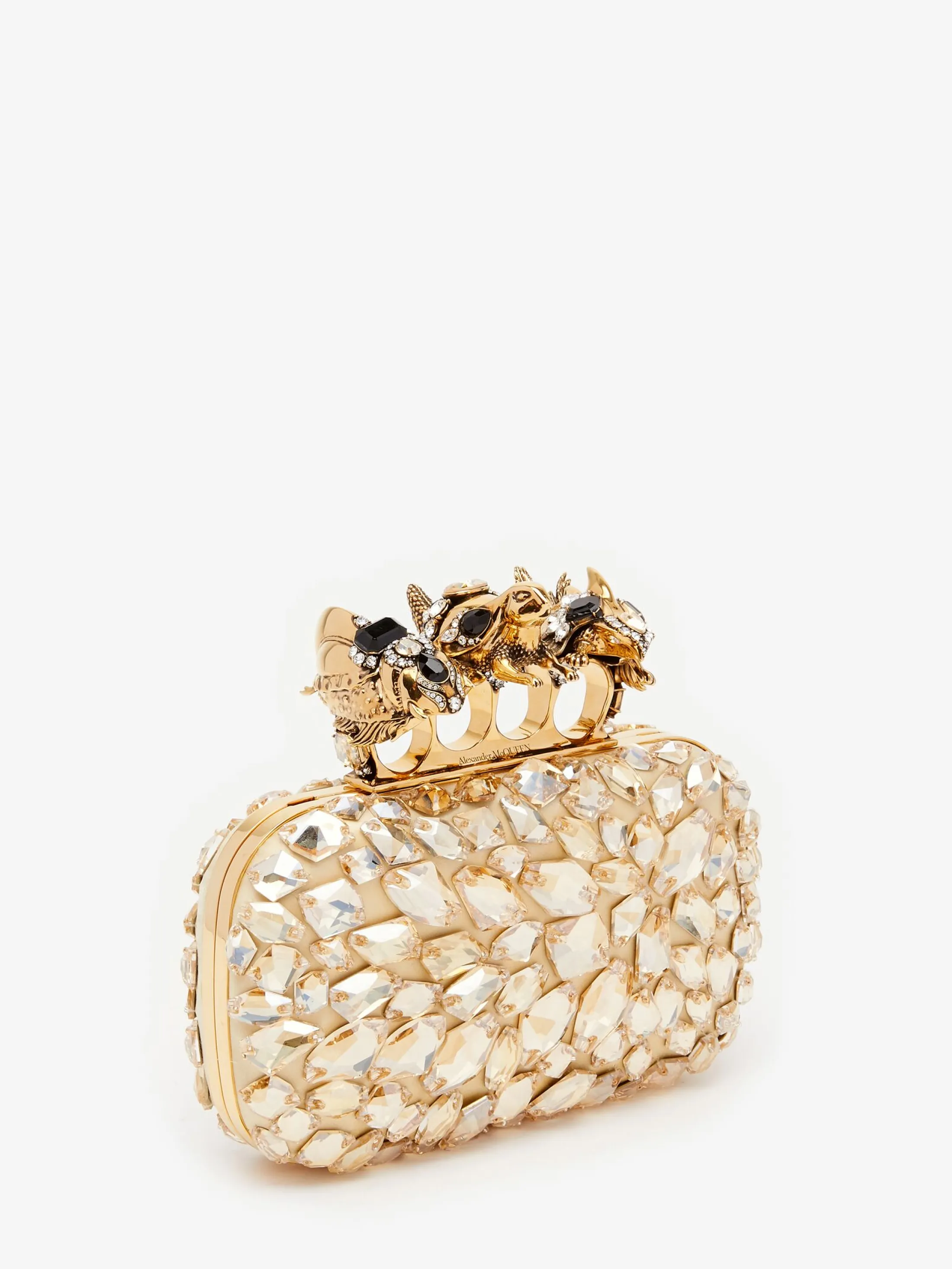 Best Sale Alexander McQueen Women's Bosch Knuckle Clutch in Gold