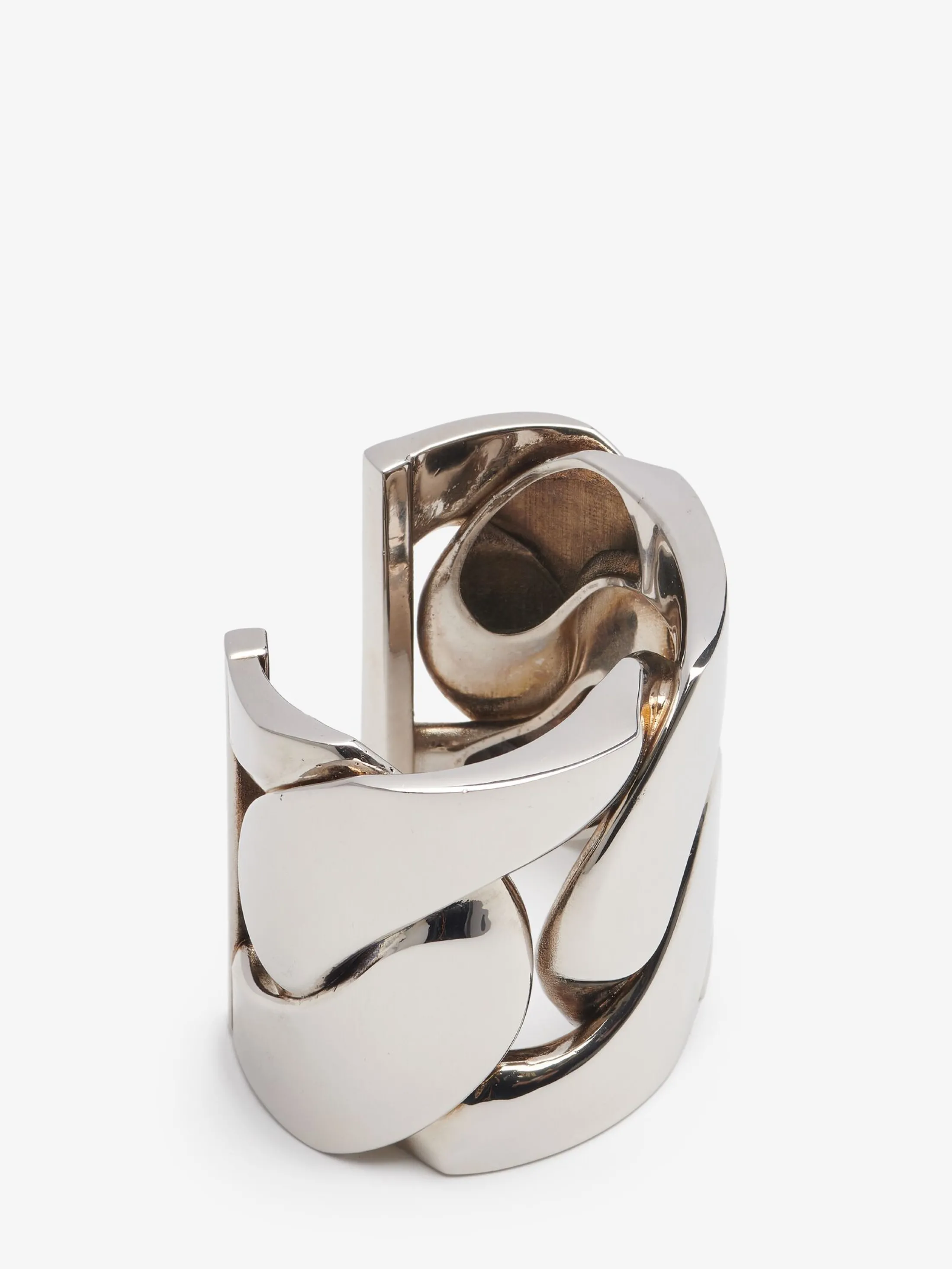 Sale Alexander McQueen Women's Chain Cuff in Antique Silver