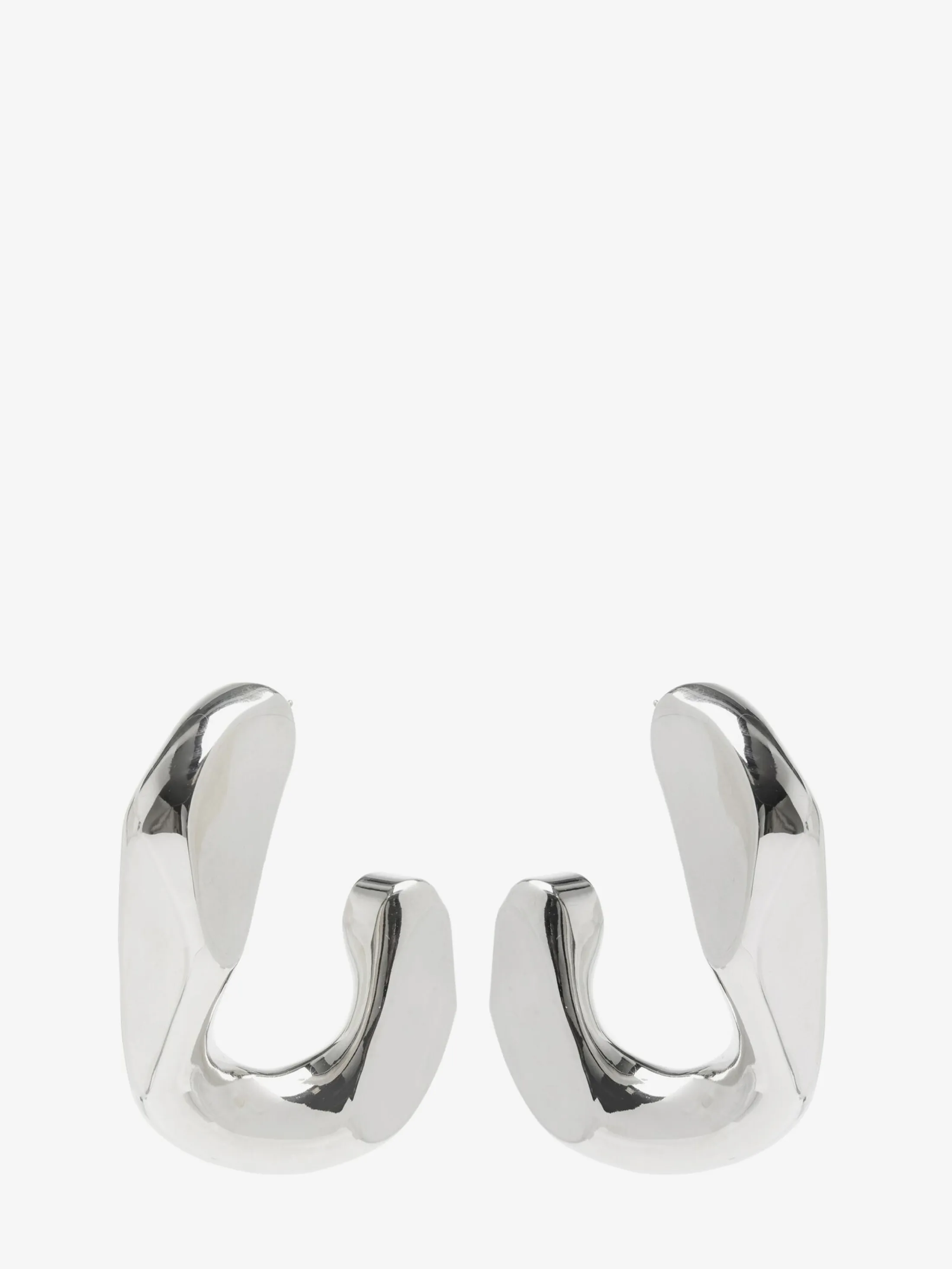 Best Alexander McQueen Women's Chain Hoop Earrings in Antique Silver