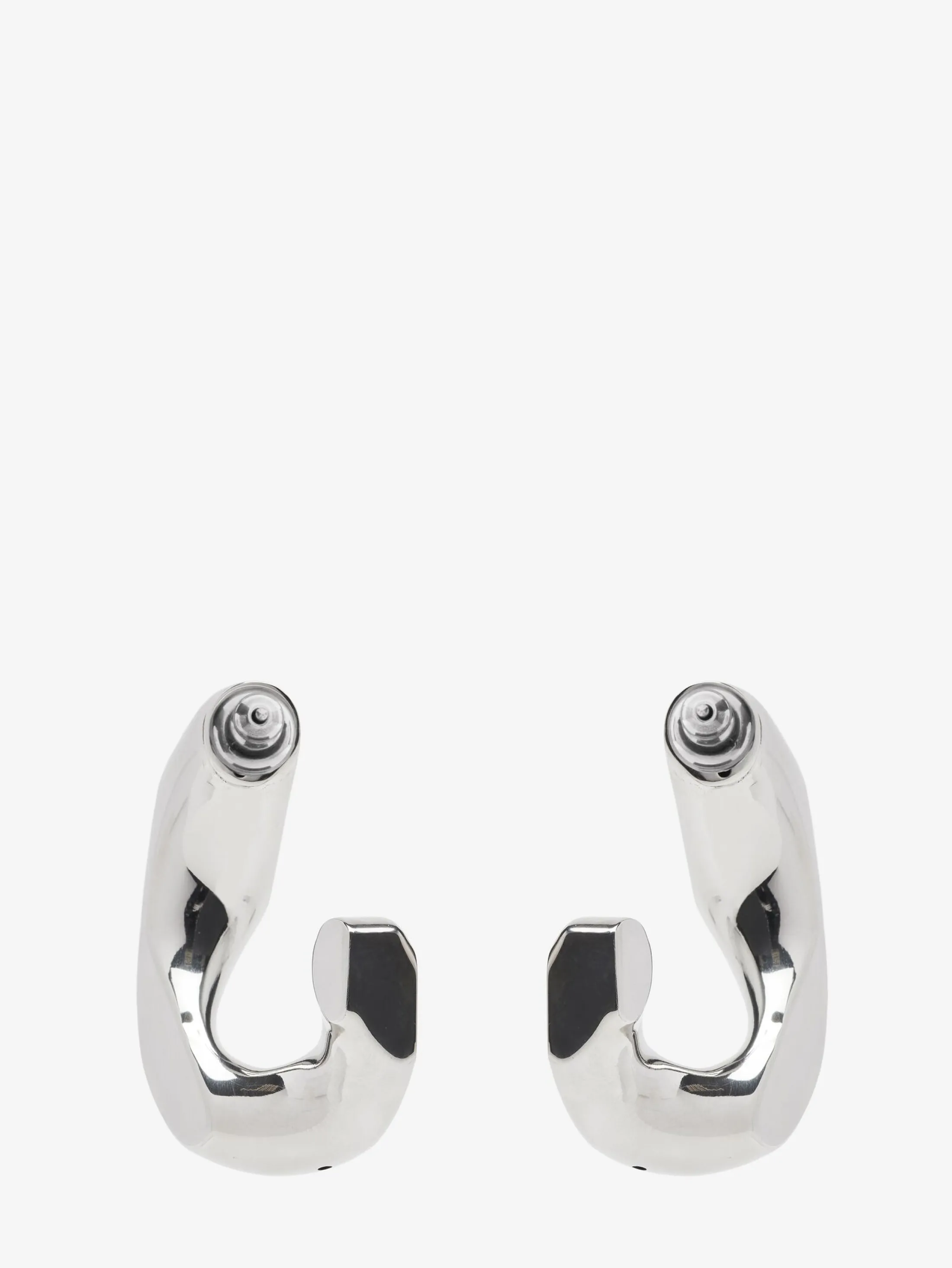 Best Alexander McQueen Women's Chain Hoop Earrings in Antique Silver