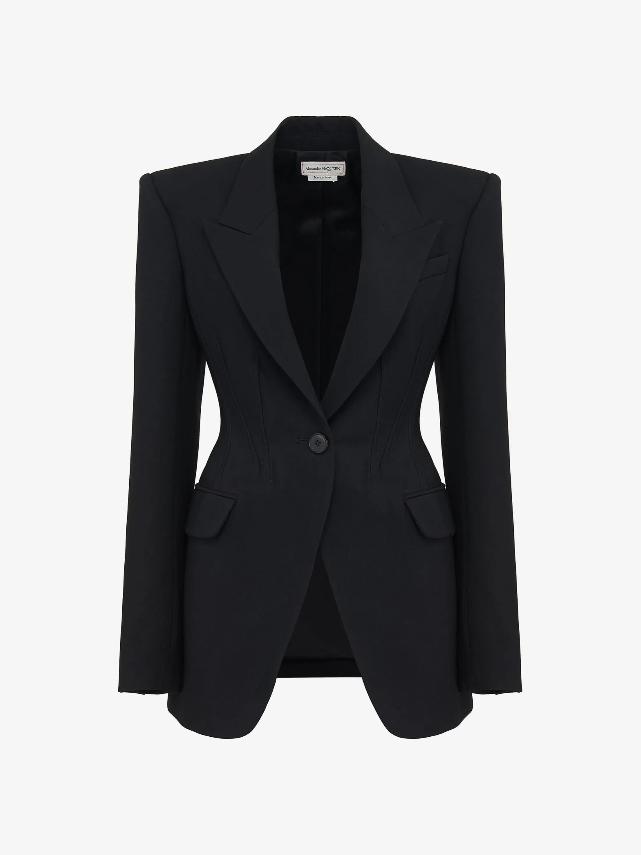 Best Alexander McQueen Women's Corset Detail Jacket in Black