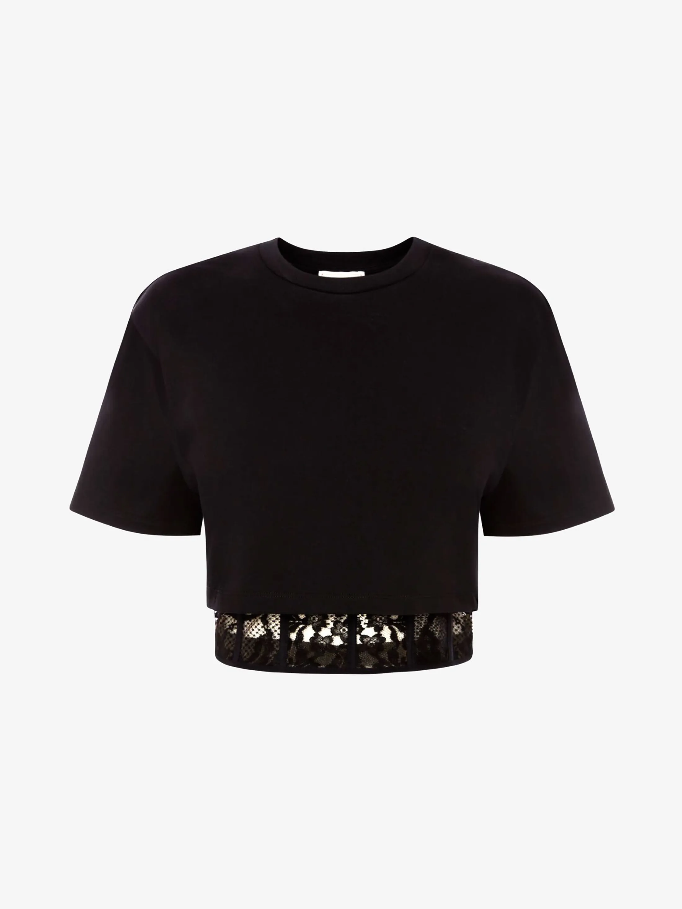 Store Alexander McQueen Women's Corset T-shirt in Black