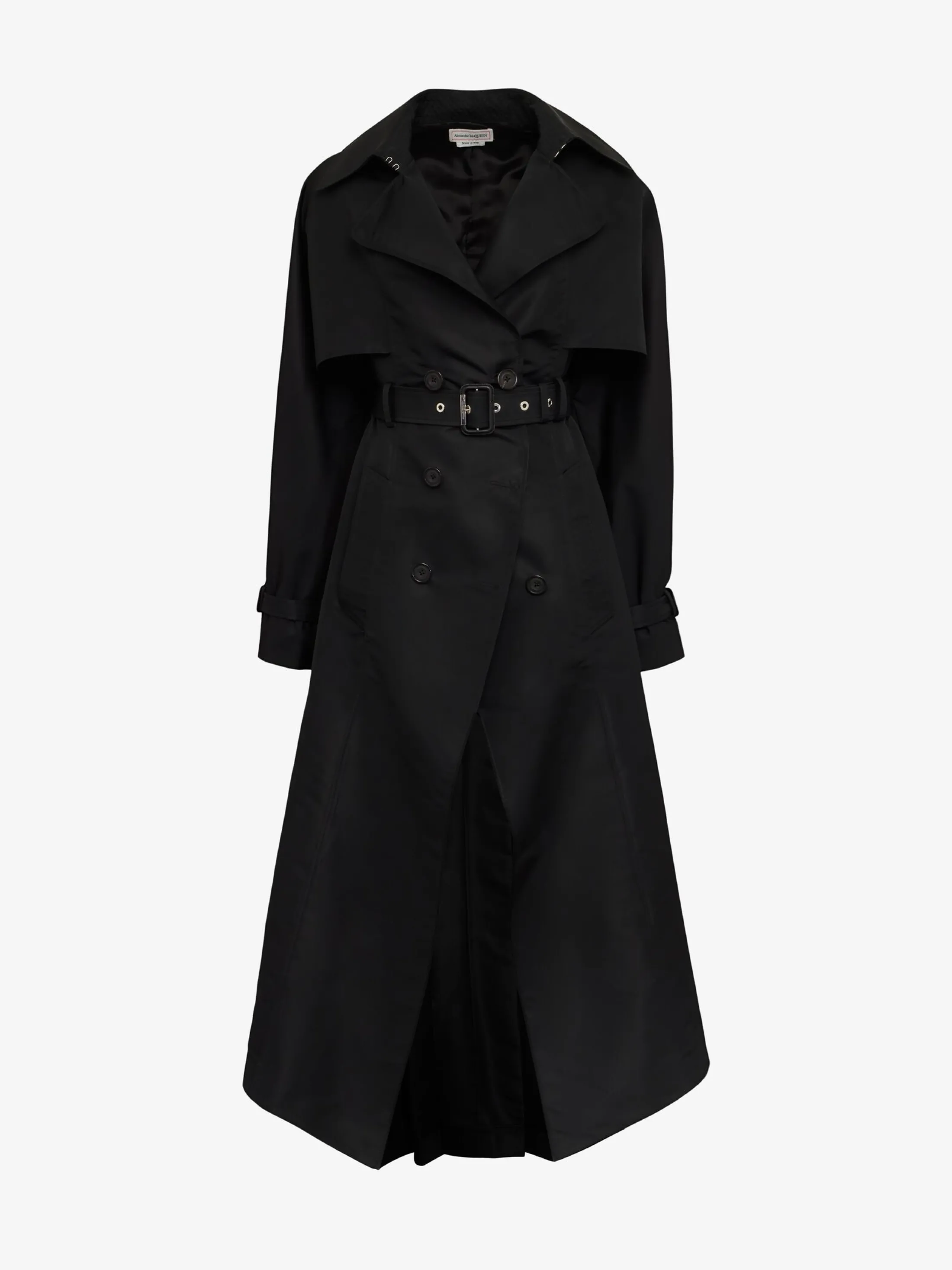 Shop Alexander McQueen Women's Cutaway Trench Coat in Black