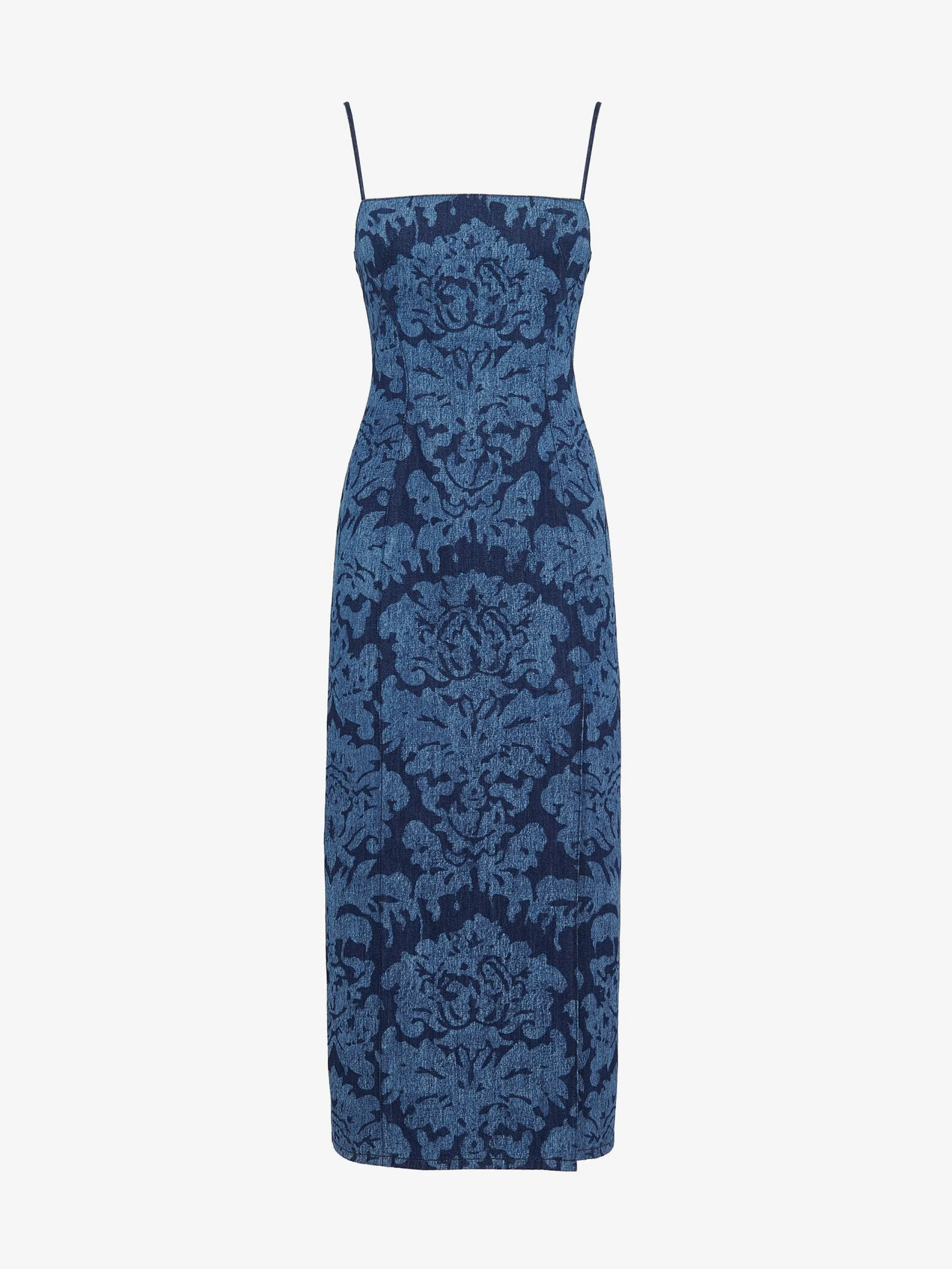 Fashion Alexander McQueen Women's Damask Pencil Dress in Denim