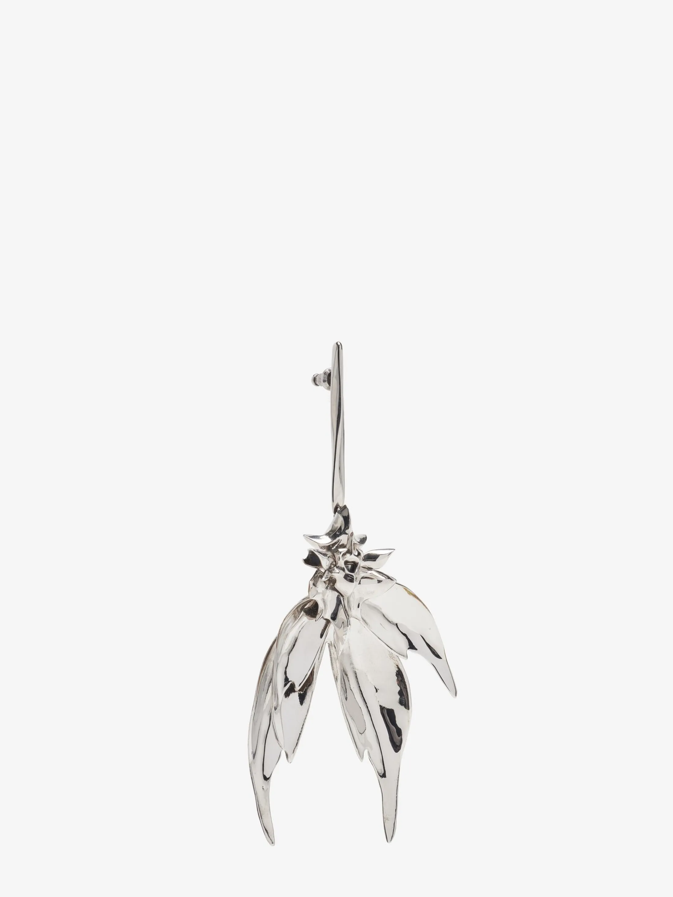 Best Alexander McQueen Women's Dissected Orchid Stick Earring in Antique Silver