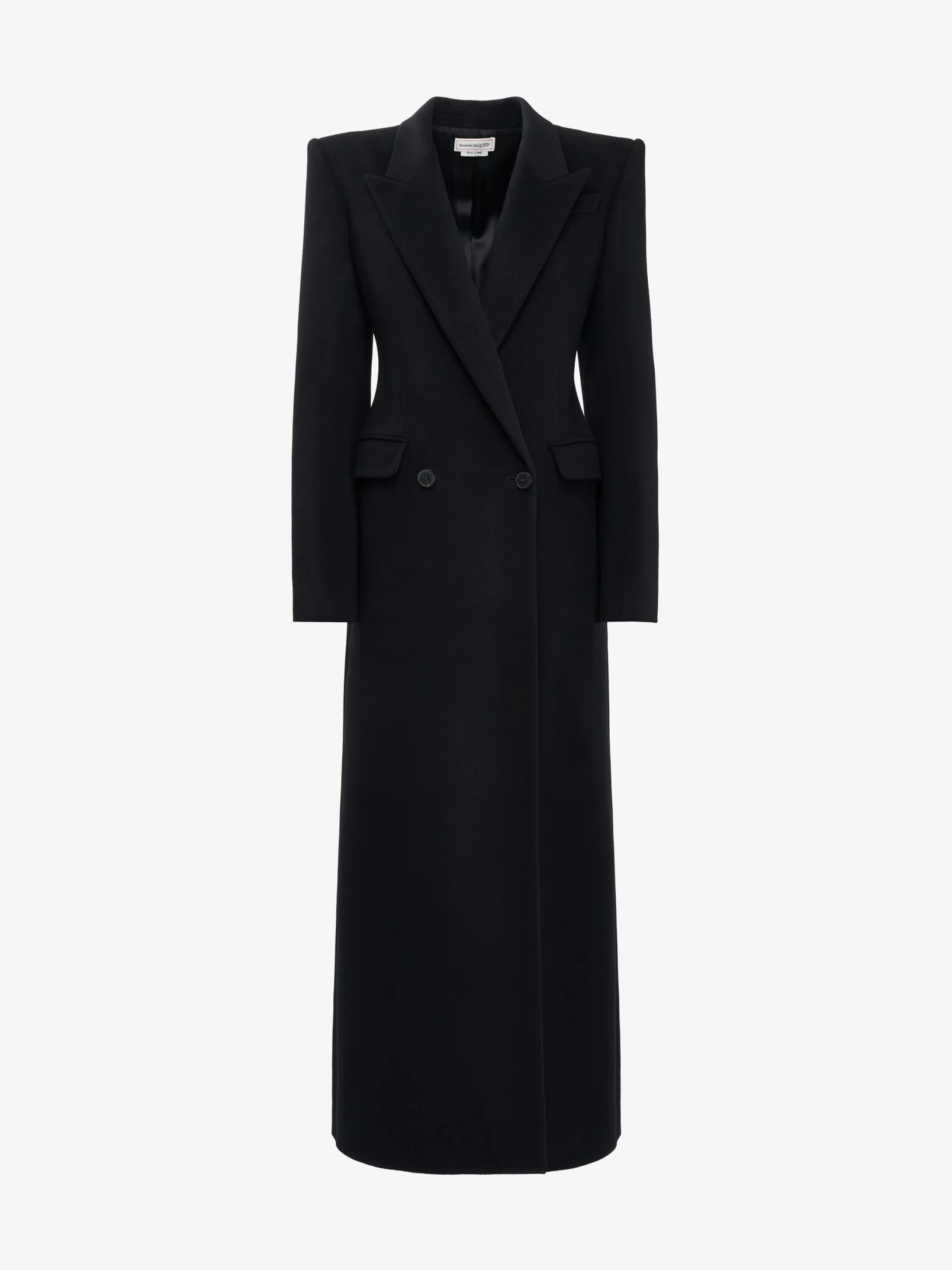 Best Sale Alexander McQueen Women's Double-breasted Tailored Coat in Black