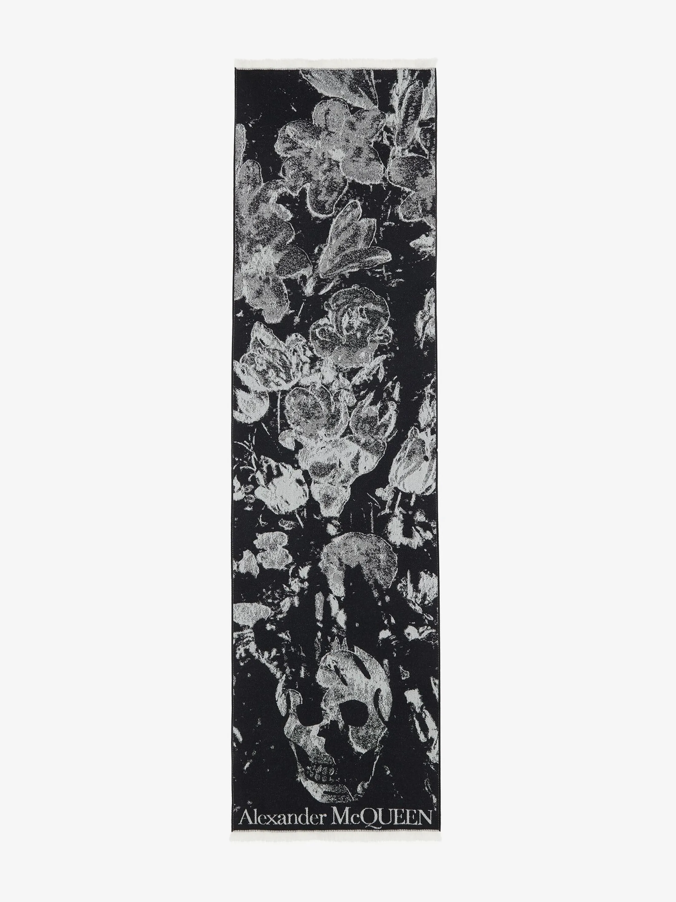 Hot Alexander McQueen Women's Flower Bloom Scarf in Black/Ivory