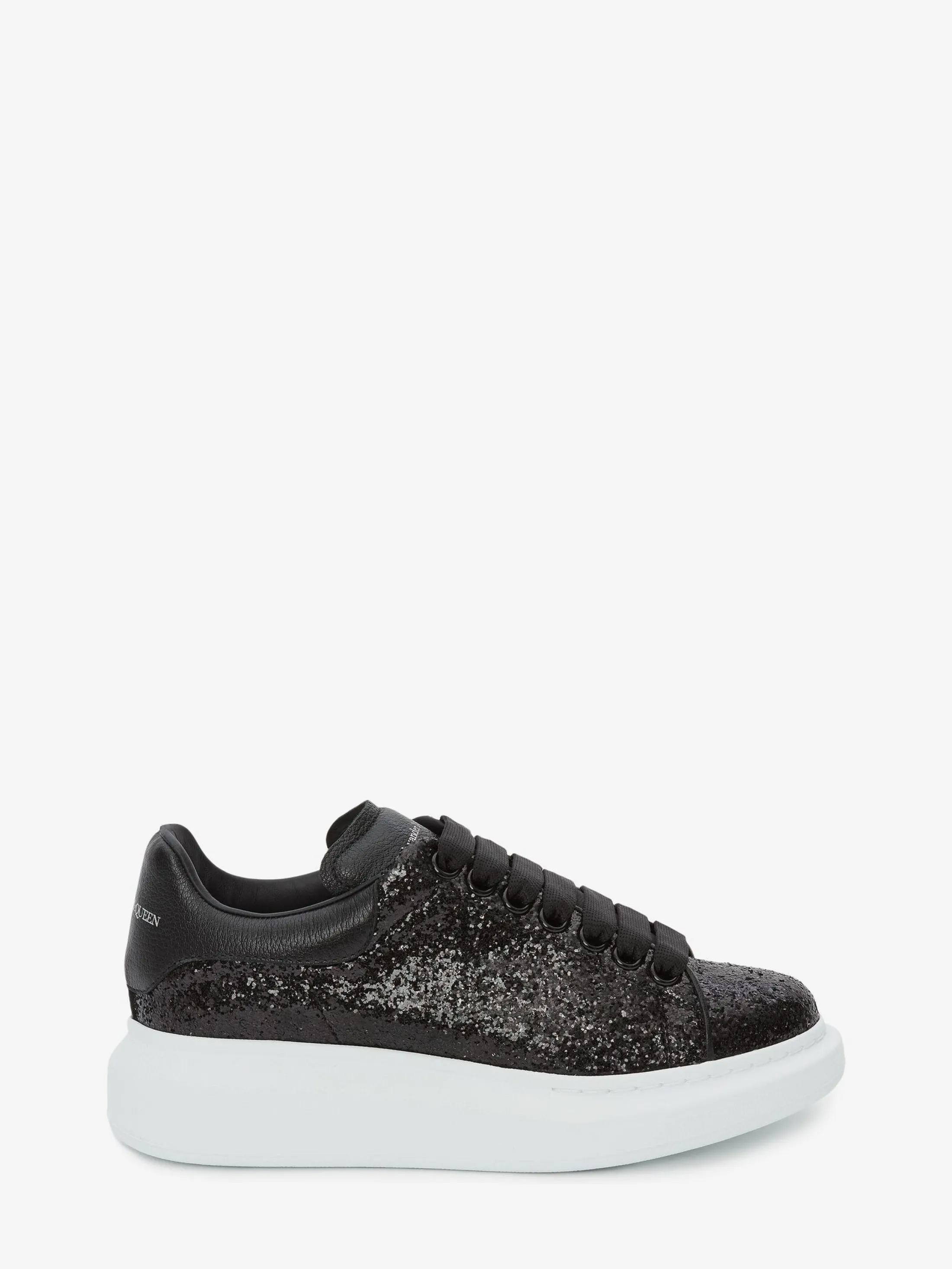 Hot Alexander McQueen Women's Glitter Oversized Sneaker in Black