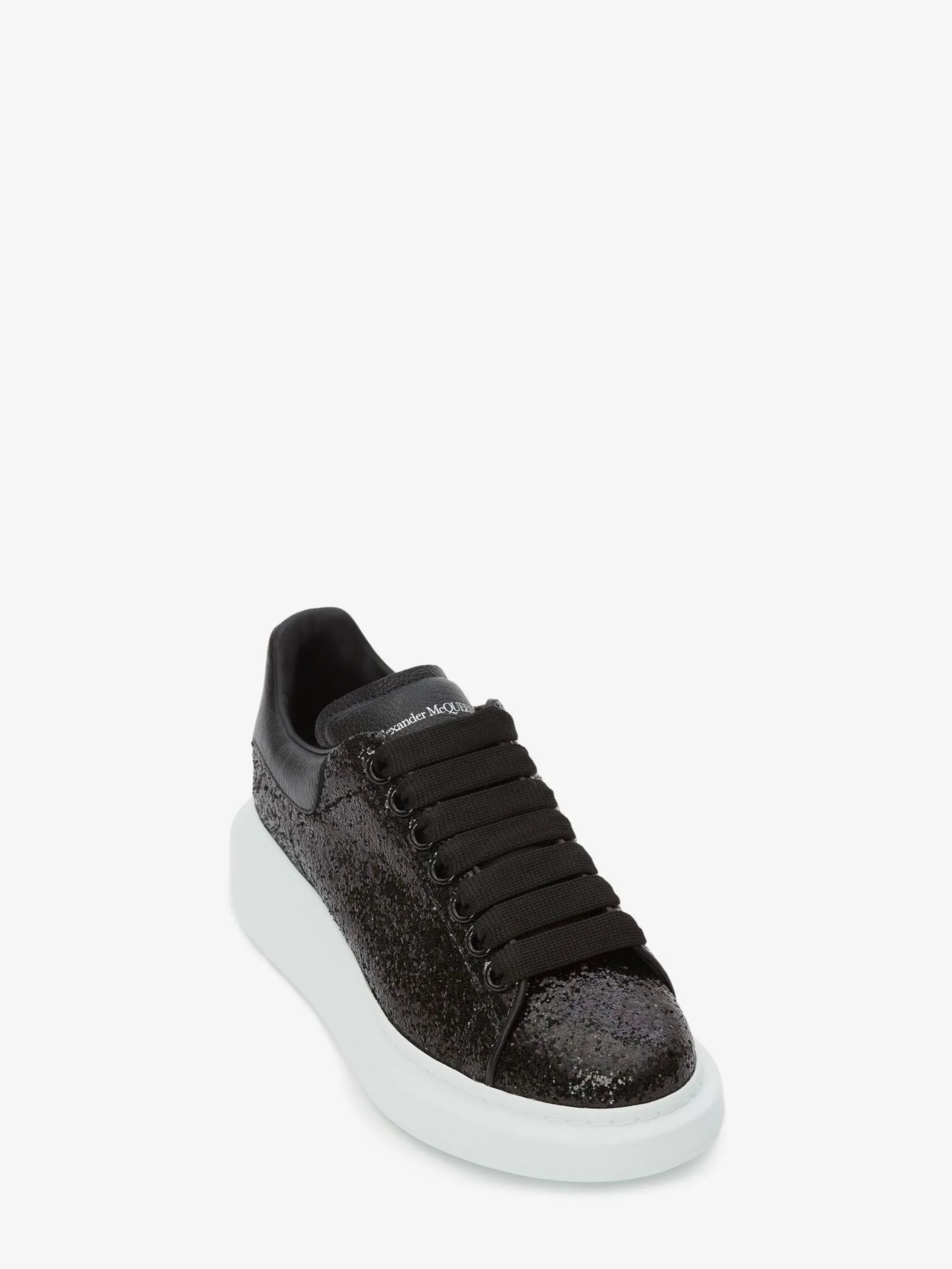 Hot Alexander McQueen Women's Glitter Oversized Sneaker in Black