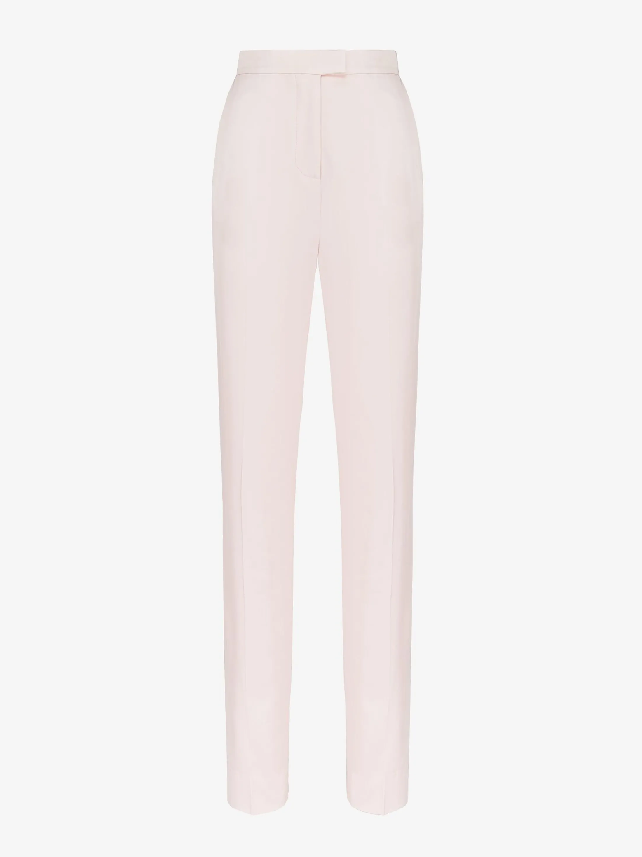 Best Alexander McQueen Women's High-waisted Cigarette Trousers in Venus Pink