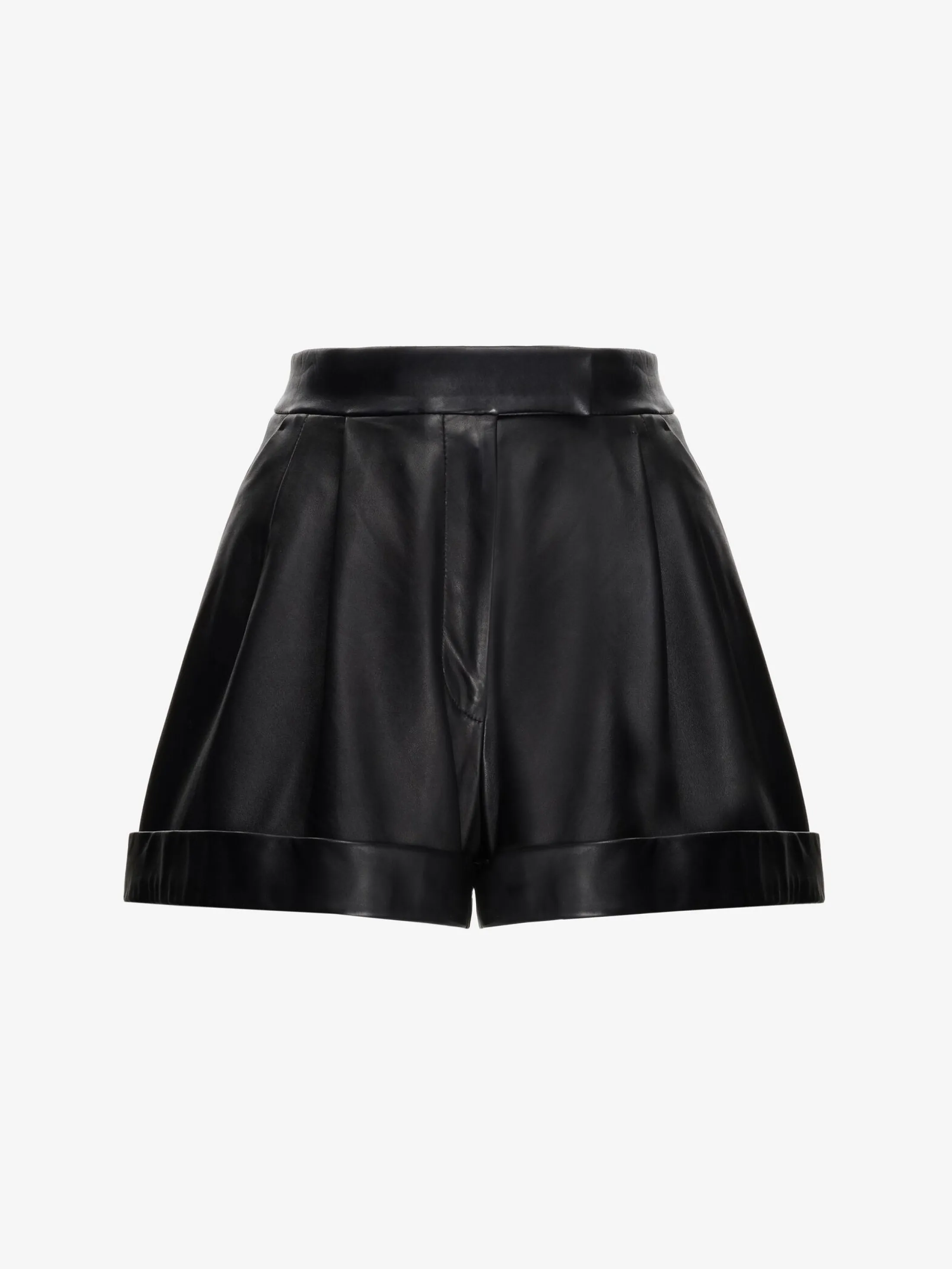 Outlet Alexander McQueen Women's High-waisted Leather Short in Black