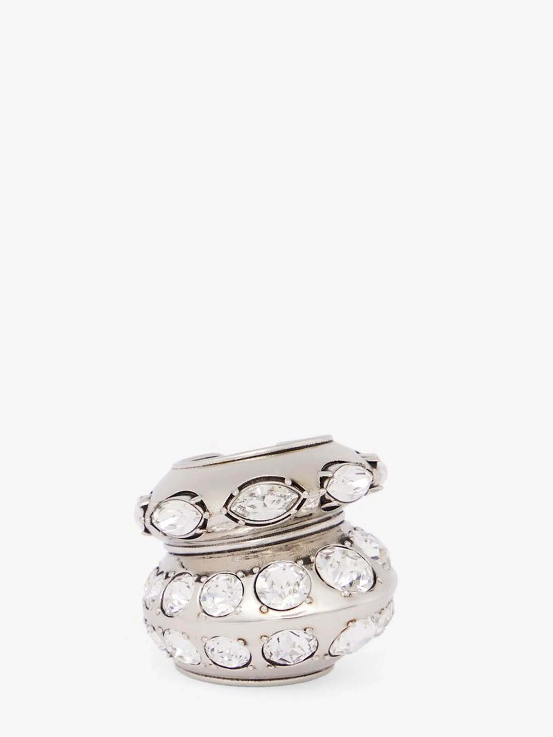 Flash Sale Alexander McQueen Women's Jewelled Accumulation Ring in Antique Silver