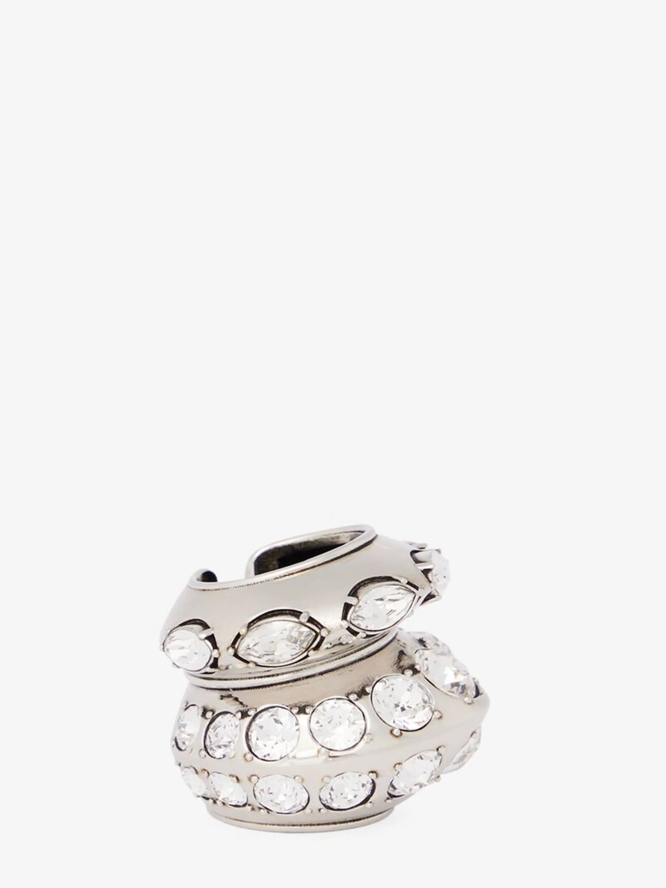 Flash Sale Alexander McQueen Women's Jewelled Accumulation Ring in Antique Silver