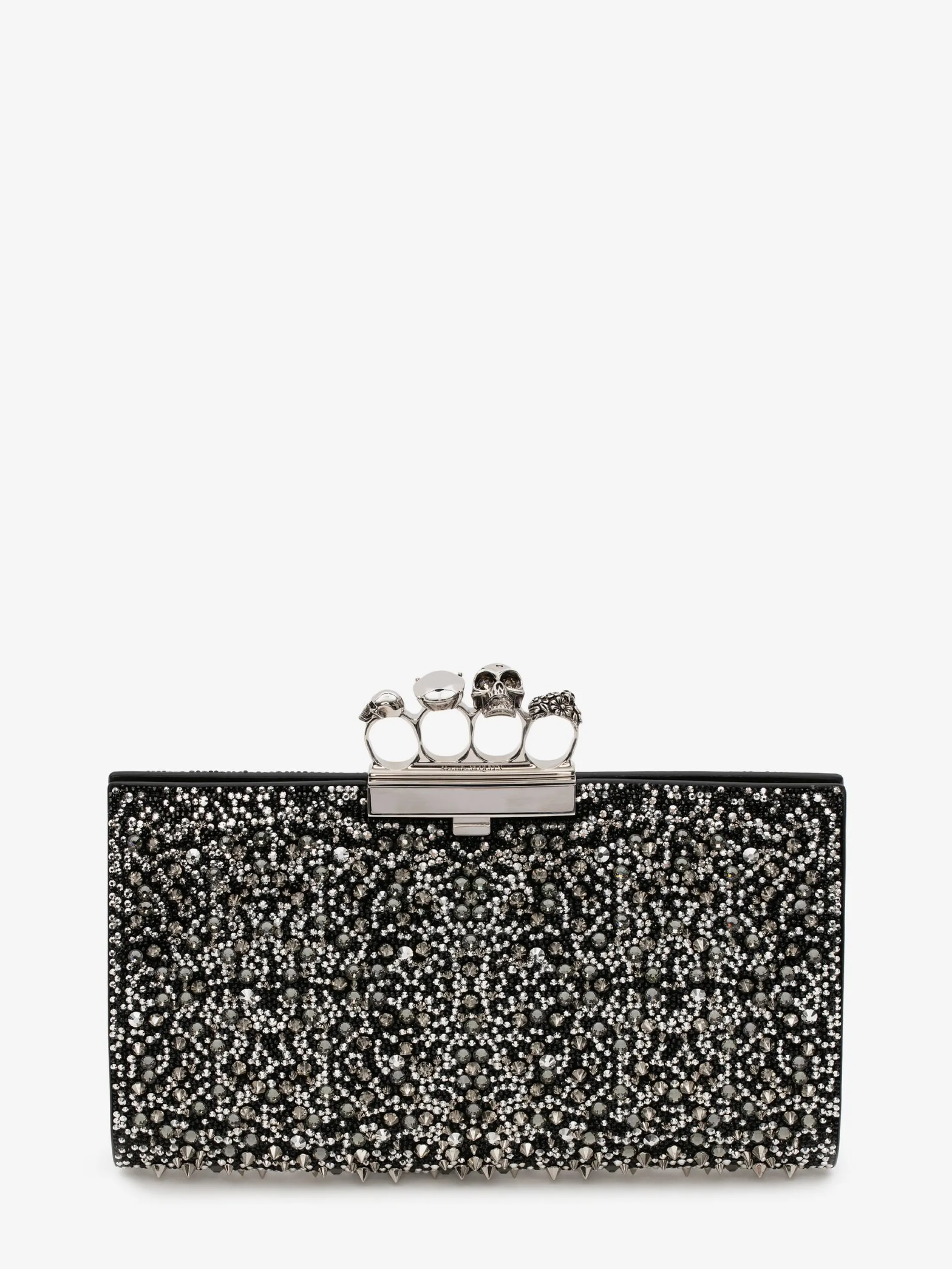 Clearance Alexander McQueen Women's Jewelled Flat Pouch in Black