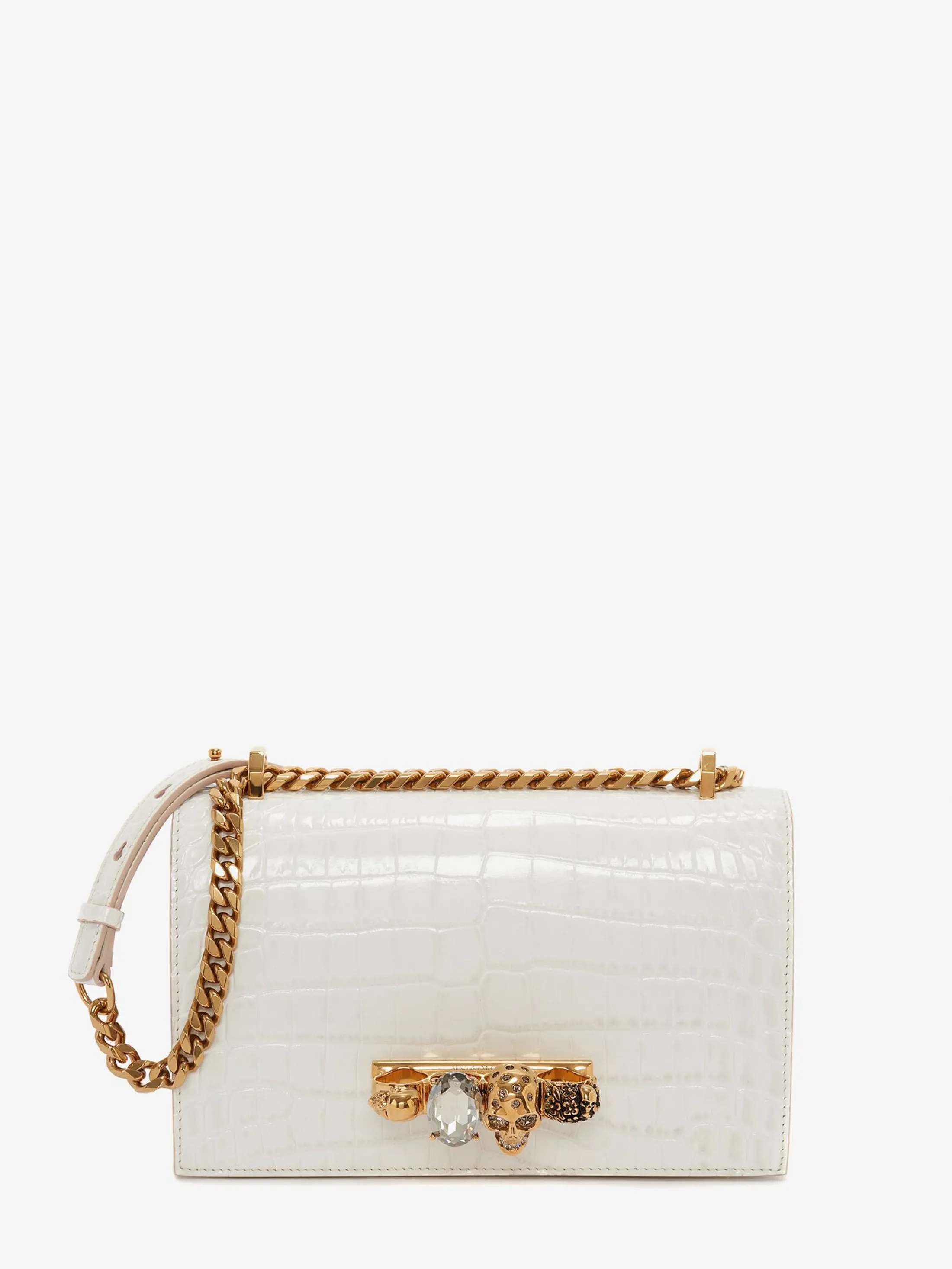 Cheap Alexander McQueen Women's Jewelled Satchel in Deep Ivory