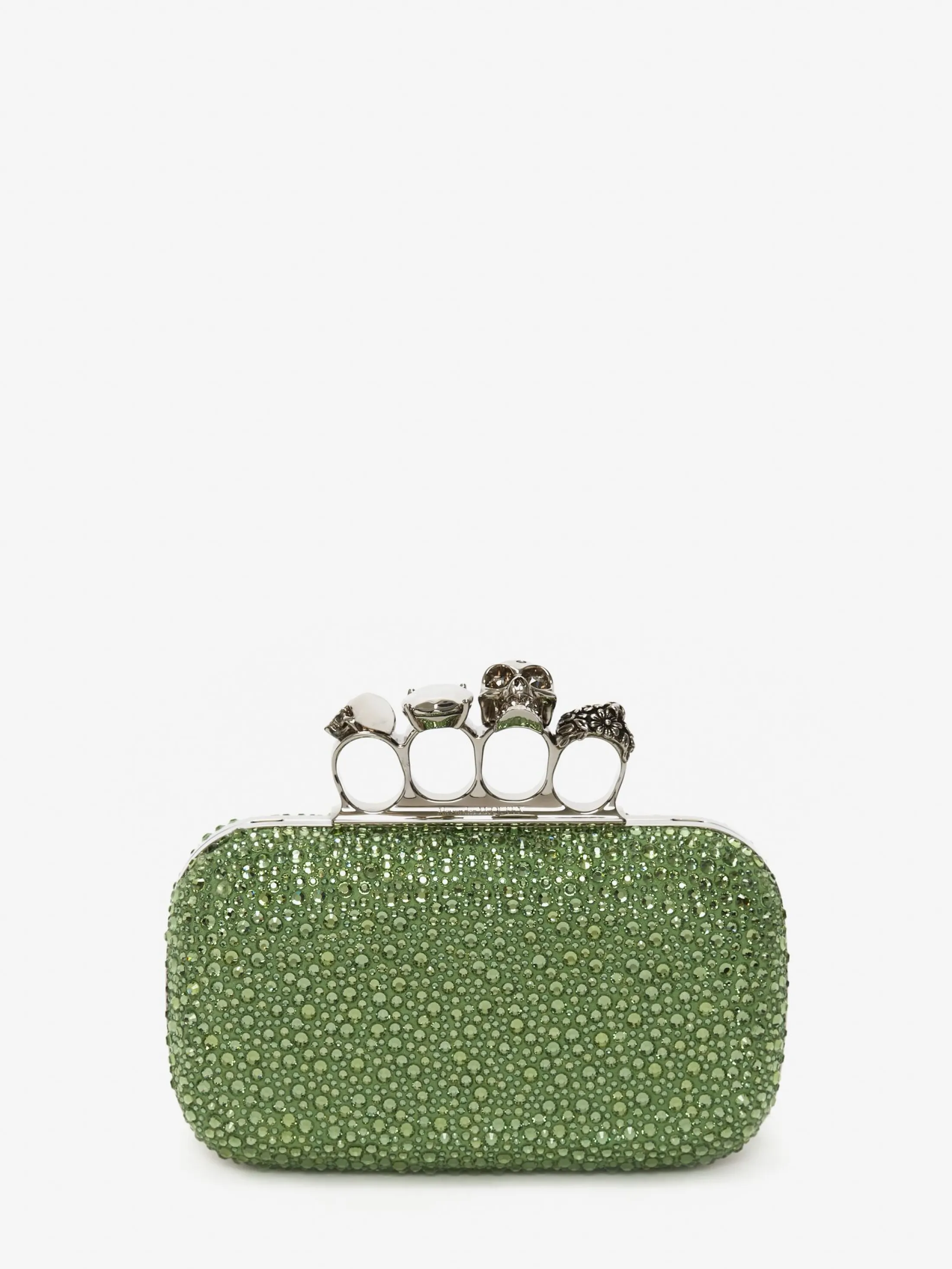 Outlet Alexander McQueen Women's Knuckle Clutch in ACID GREEN