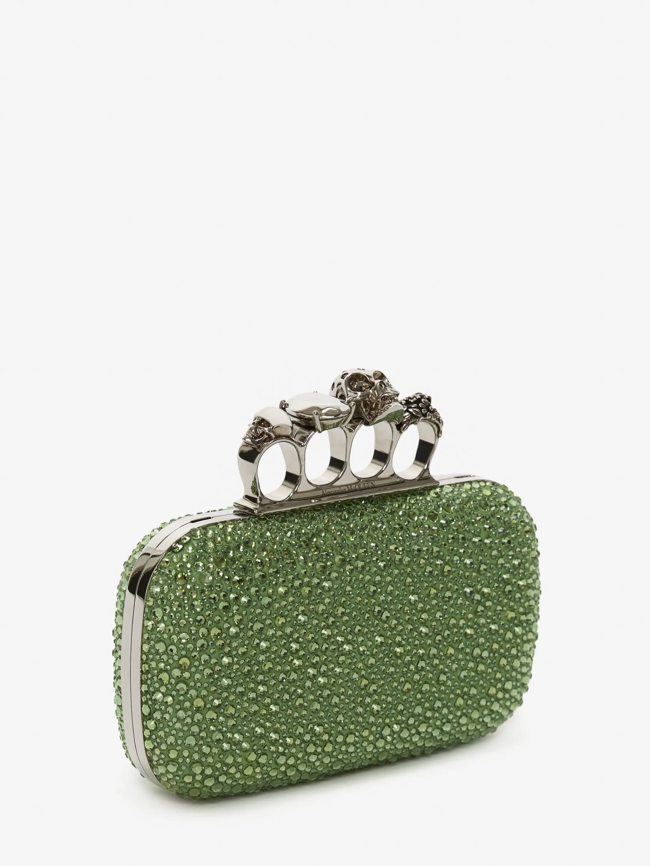 Outlet Alexander McQueen Women's Knuckle Clutch in ACID GREEN