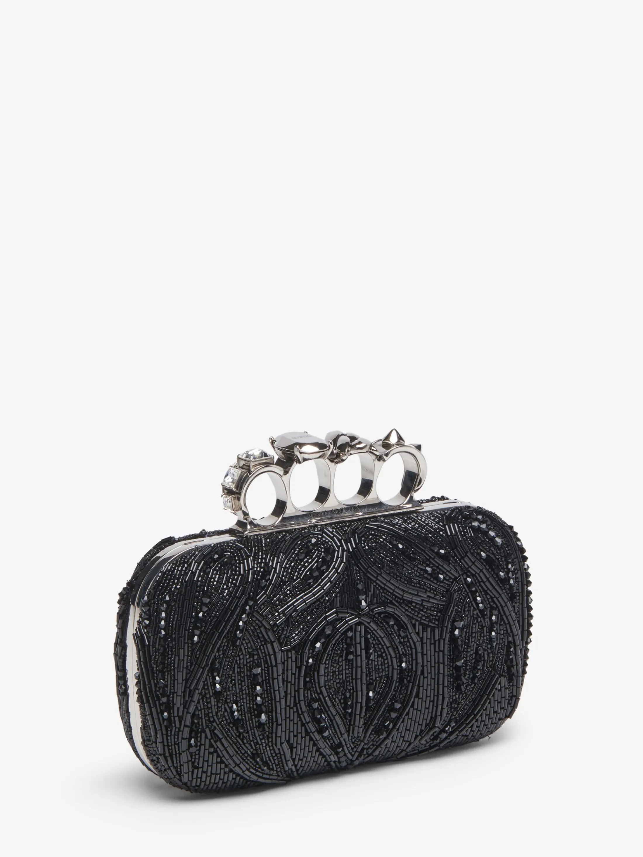 Online Alexander McQueen Women's Knuckle Clutch in Black