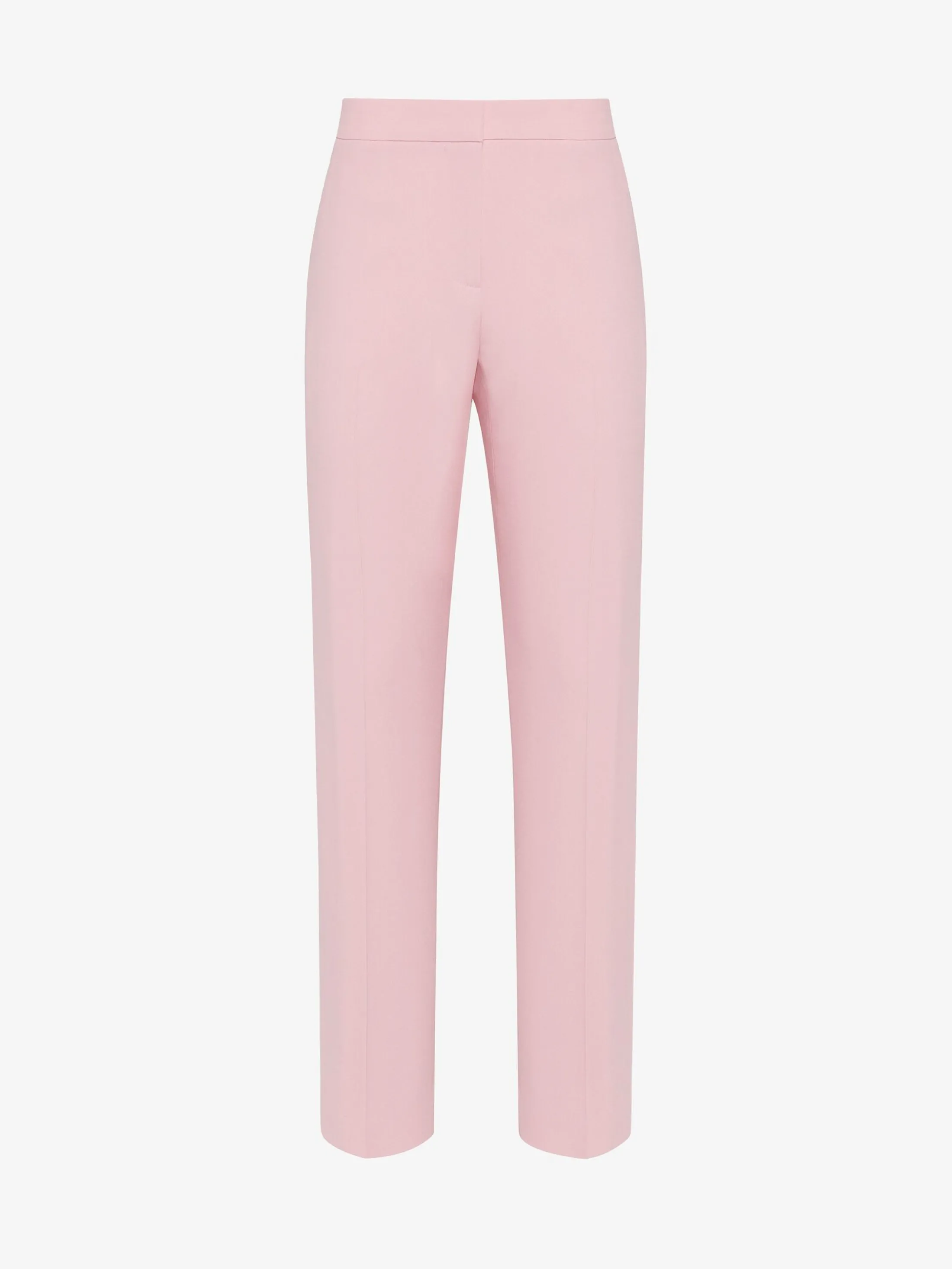 Cheap Alexander McQueen Women's Leaf Crepe Cigarette Trousers in Pale Pink