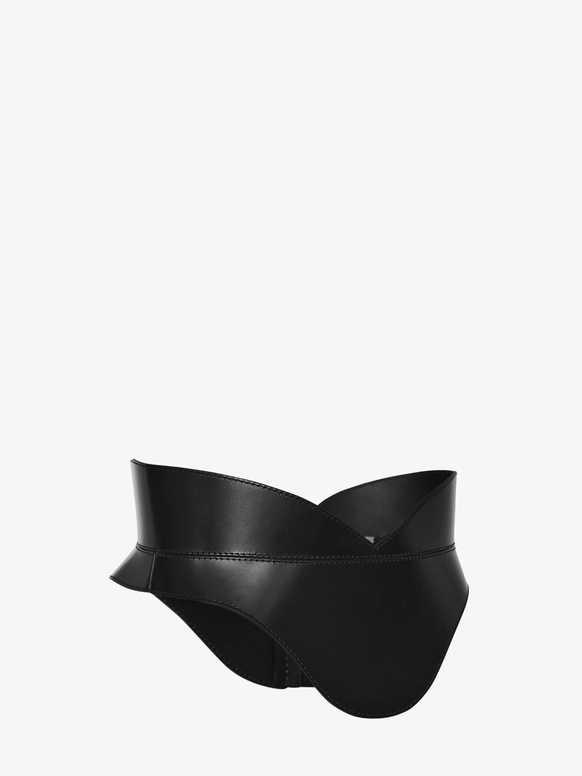 Cheap Alexander McQueen Women's Leather Corset Belt in Black