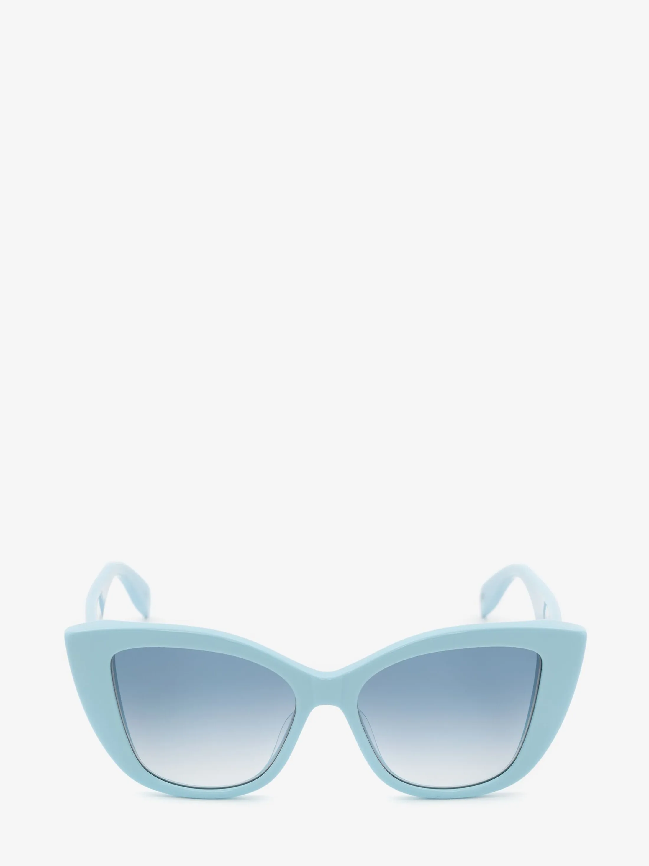 New Alexander McQueen Women's McQueen Graffiti Cat-eye Sunglasses in Light Blue