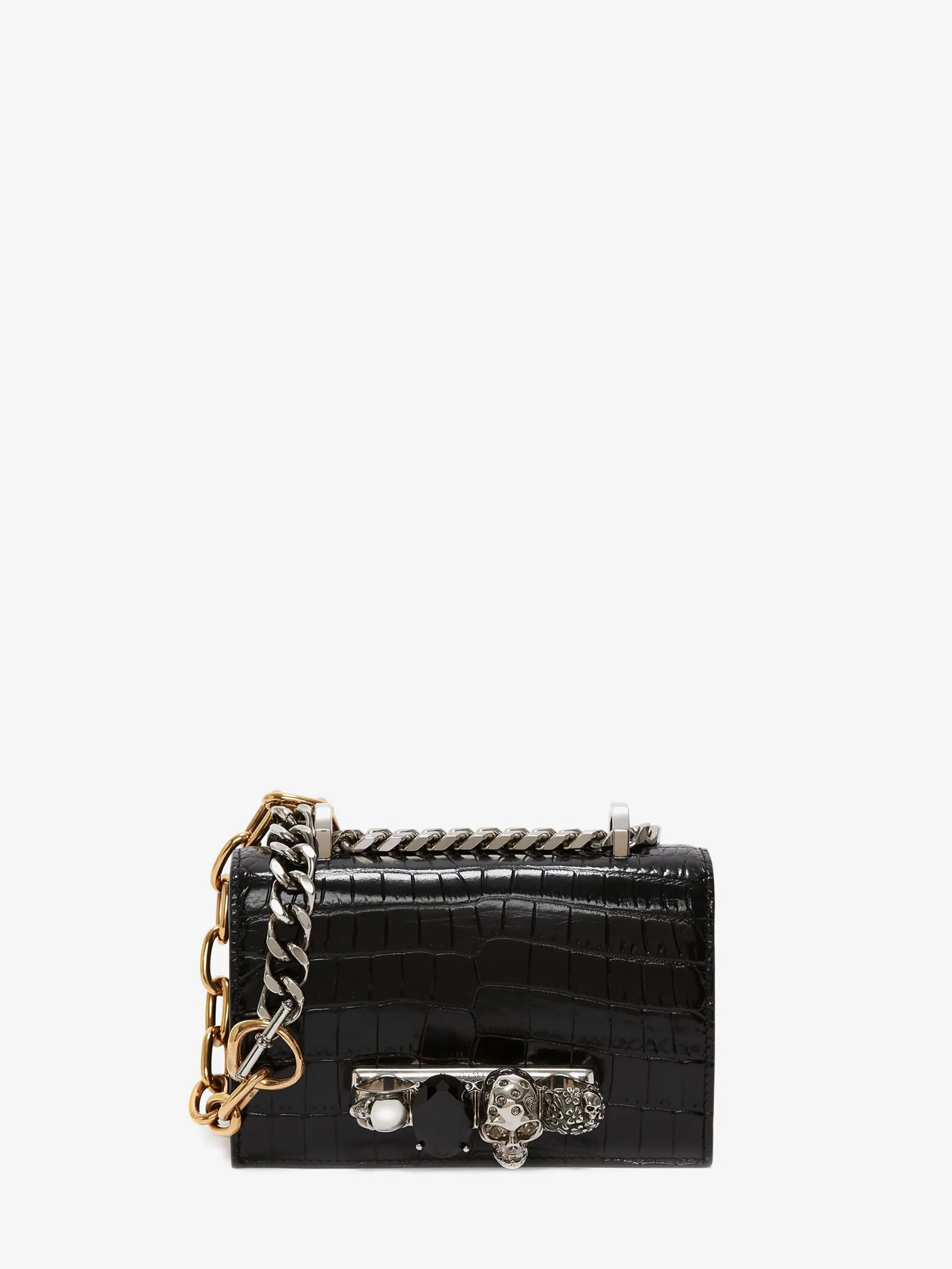 Best Alexander McQueen Women's Mini Jewelled Satchel in Black