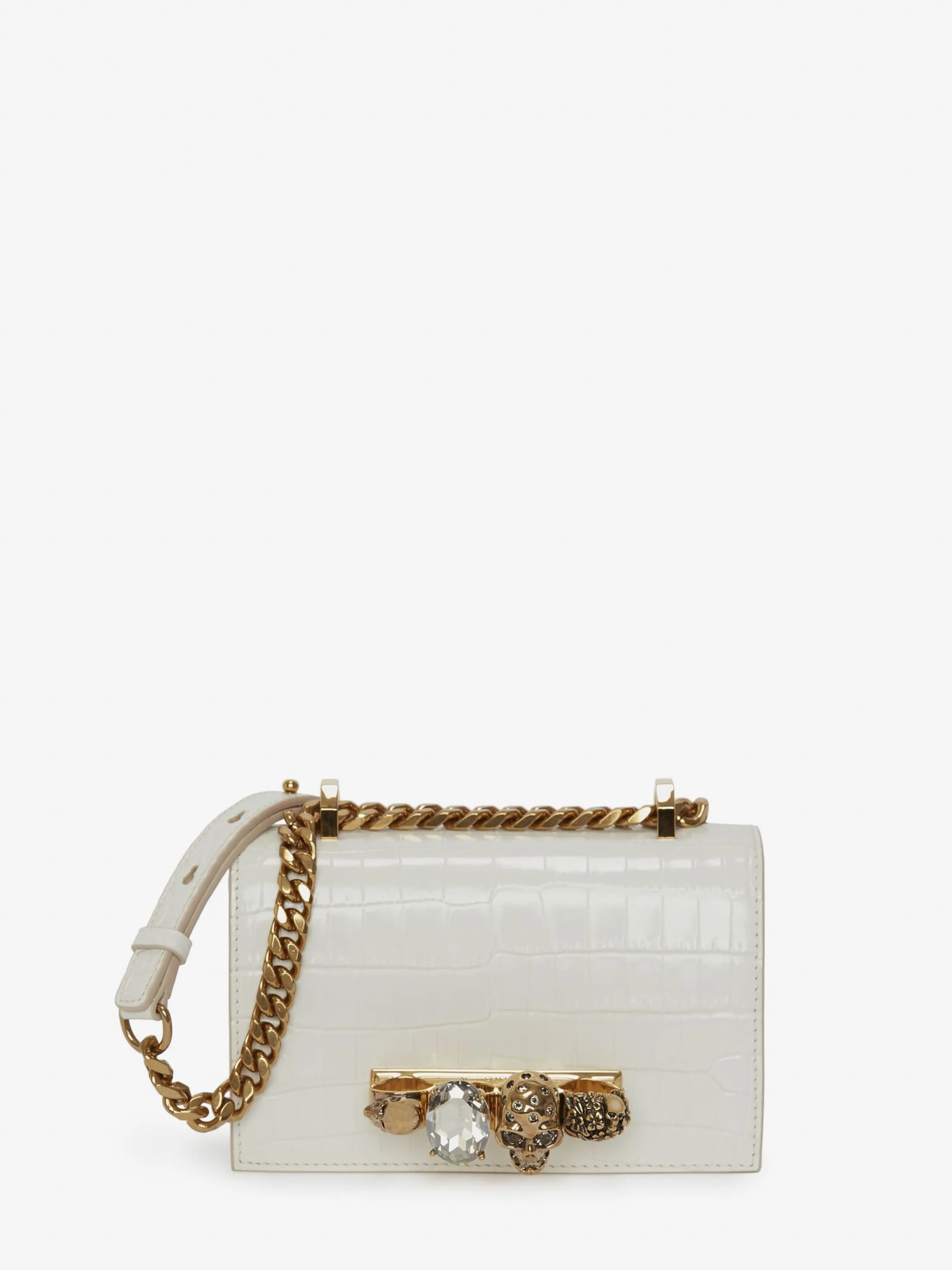 Online Alexander McQueen Women's Mini Jewelled Satchel in Deep Ivory