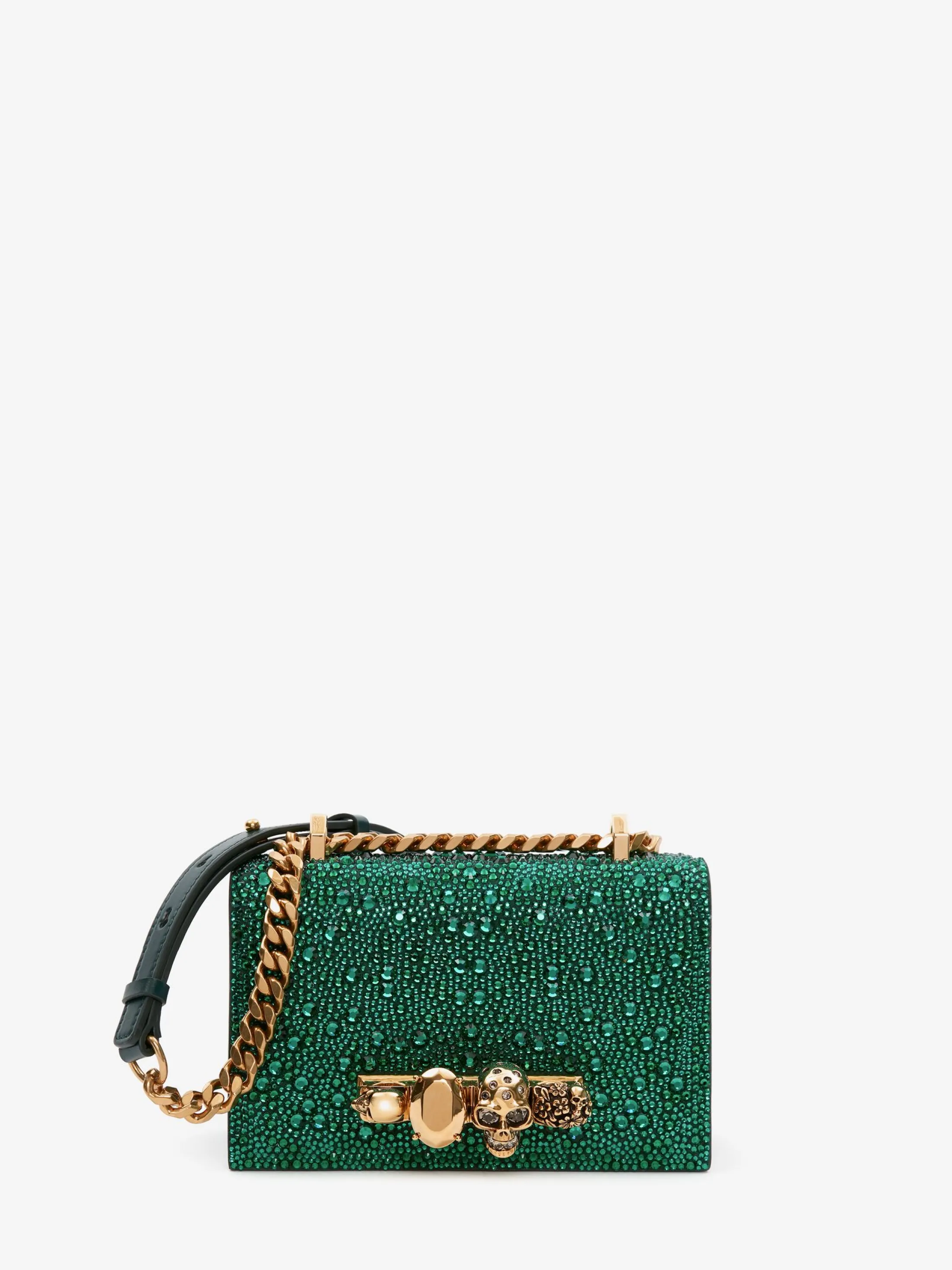 Cheap Alexander McQueen Women's Mini Jewelled Satchel in Emerald