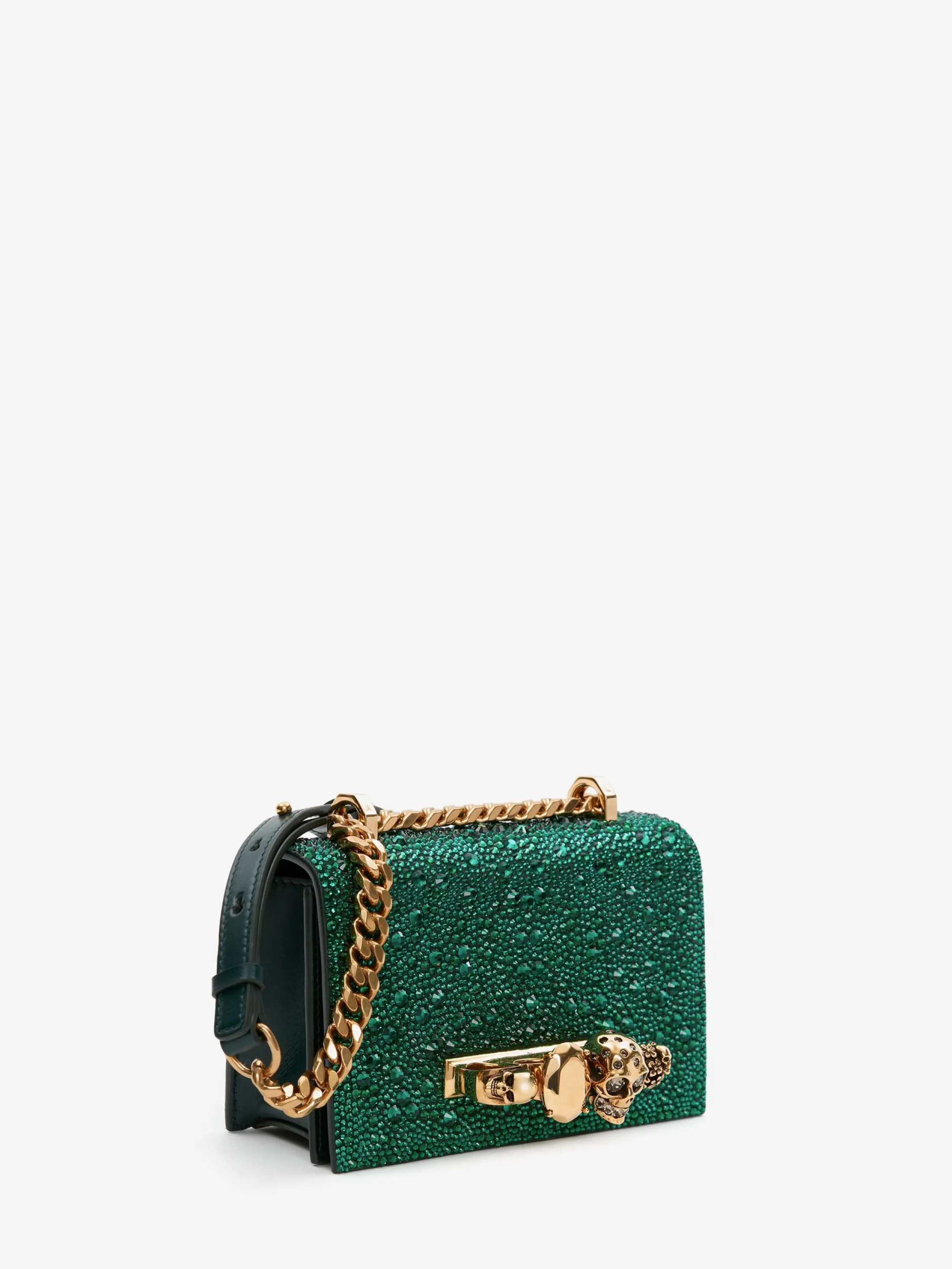 Cheap Alexander McQueen Women's Mini Jewelled Satchel in Emerald