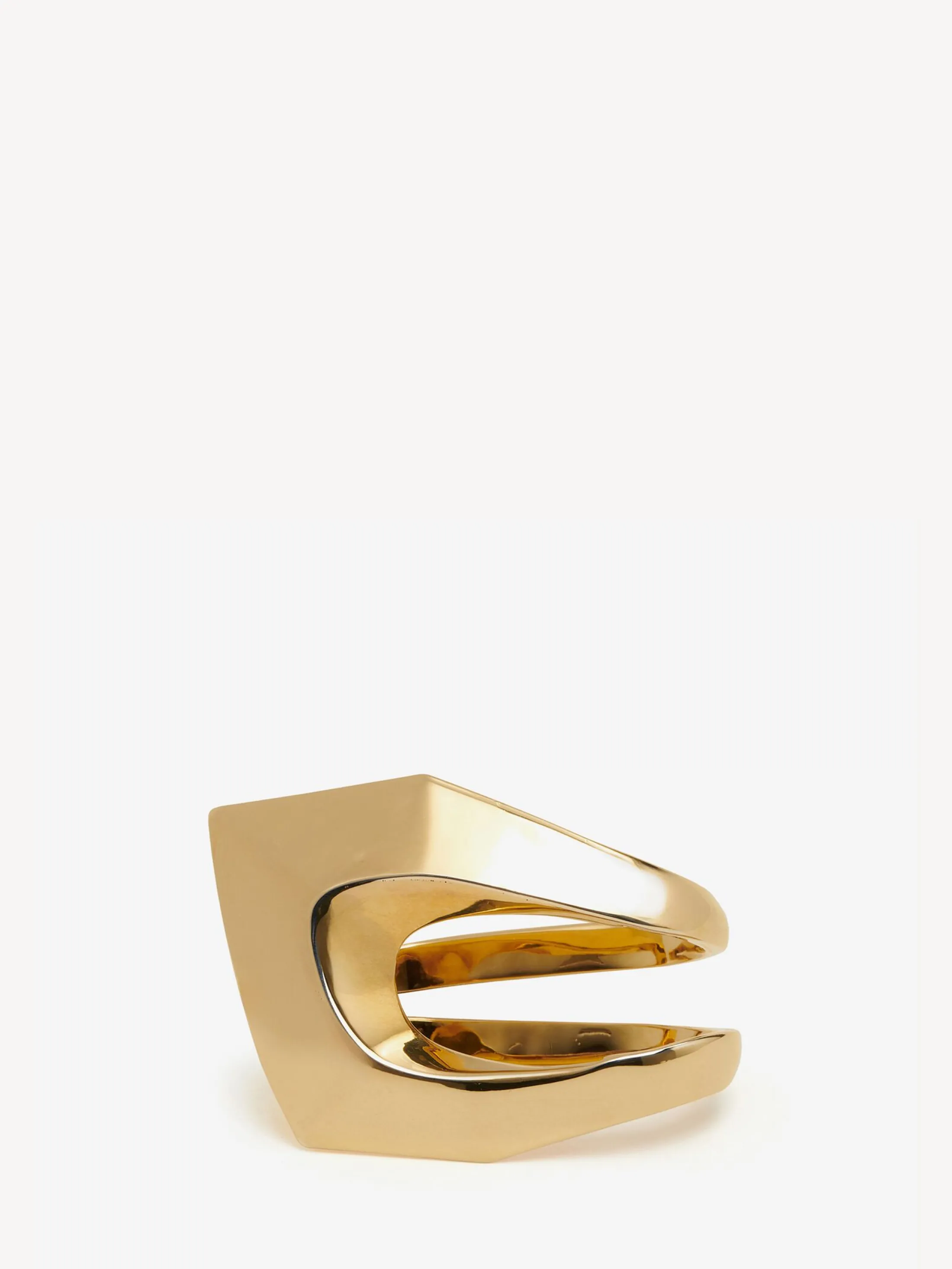 Cheap Alexander McQueen Women's Modernist Double Ring in Antique Gold