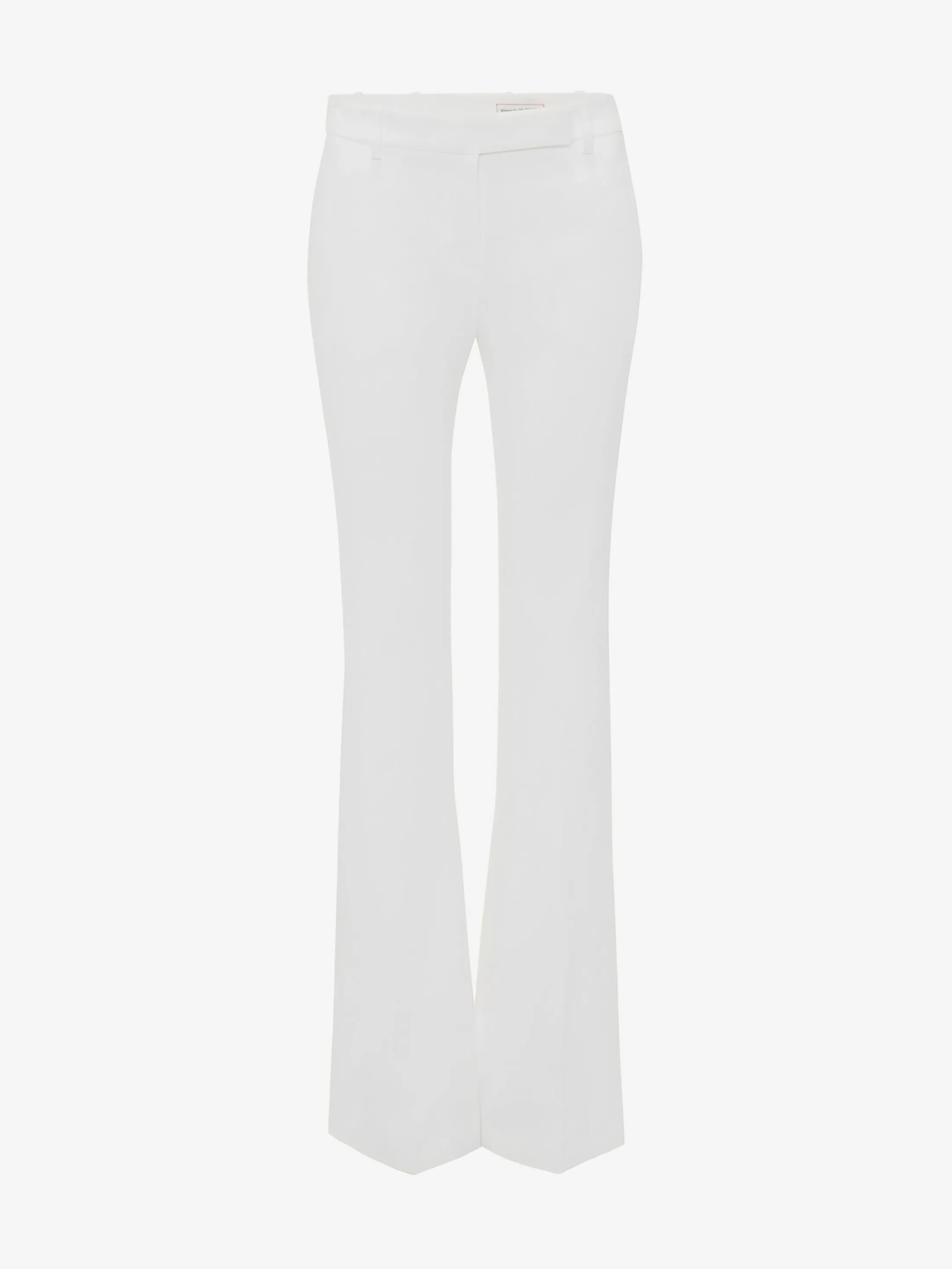 Clearance Alexander McQueen Women's Narrow Bootcut Trousers in LIGHT IVORY