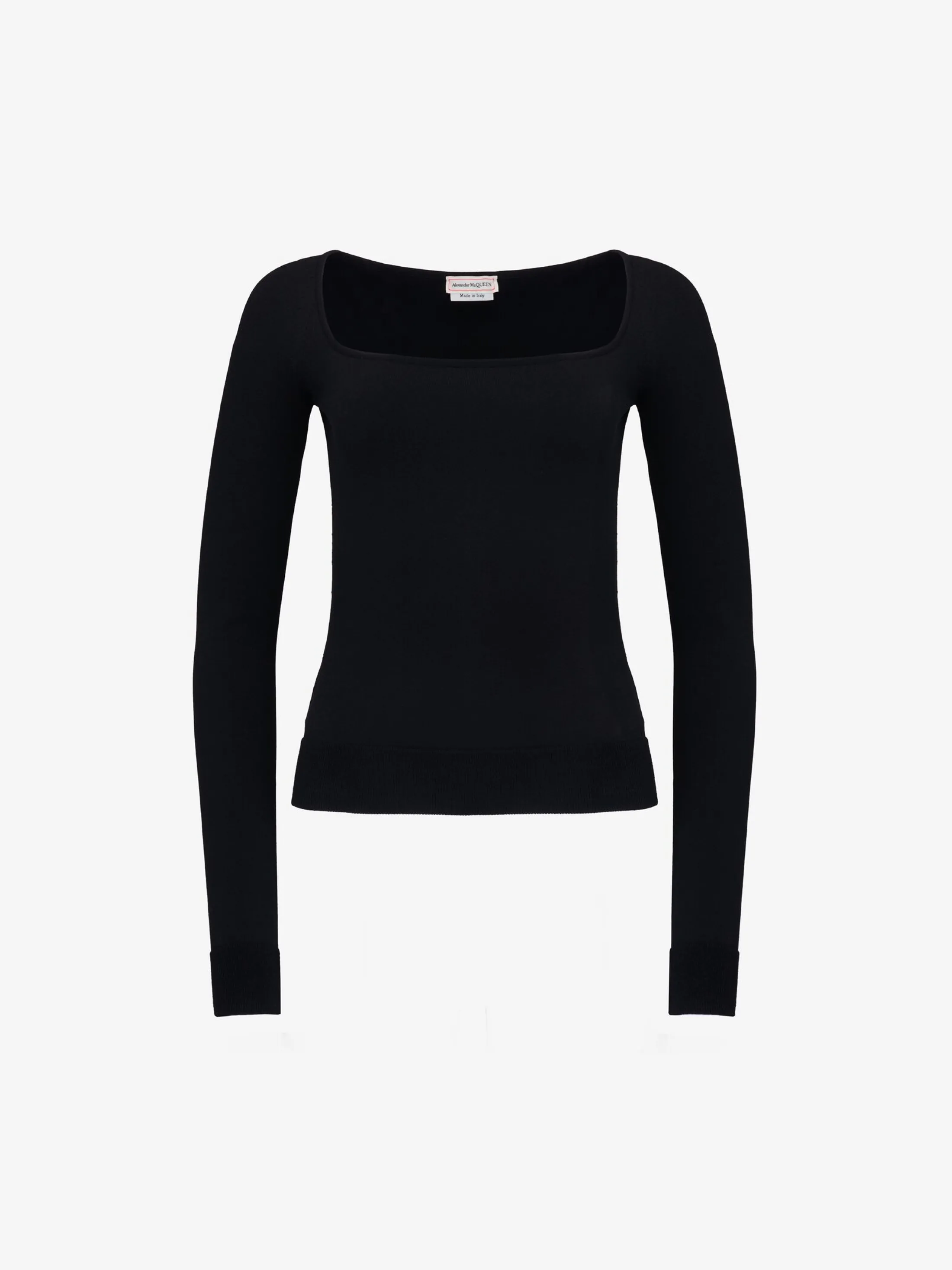 Best Alexander McQueen Women's Off-the-shoulder Knit Top in Black