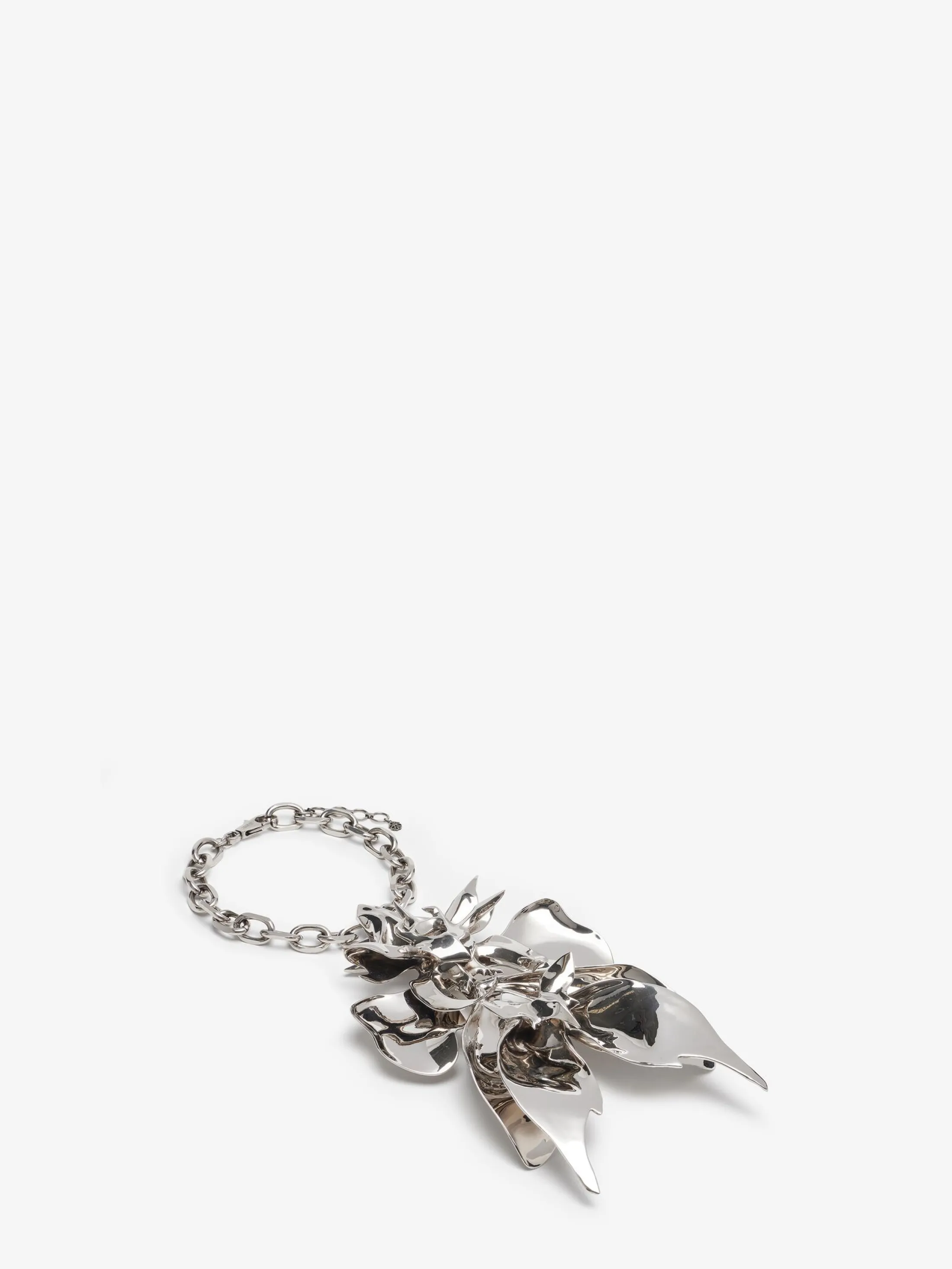 Flash Sale Alexander McQueen Women's Orchid Necklace in Antique Silver