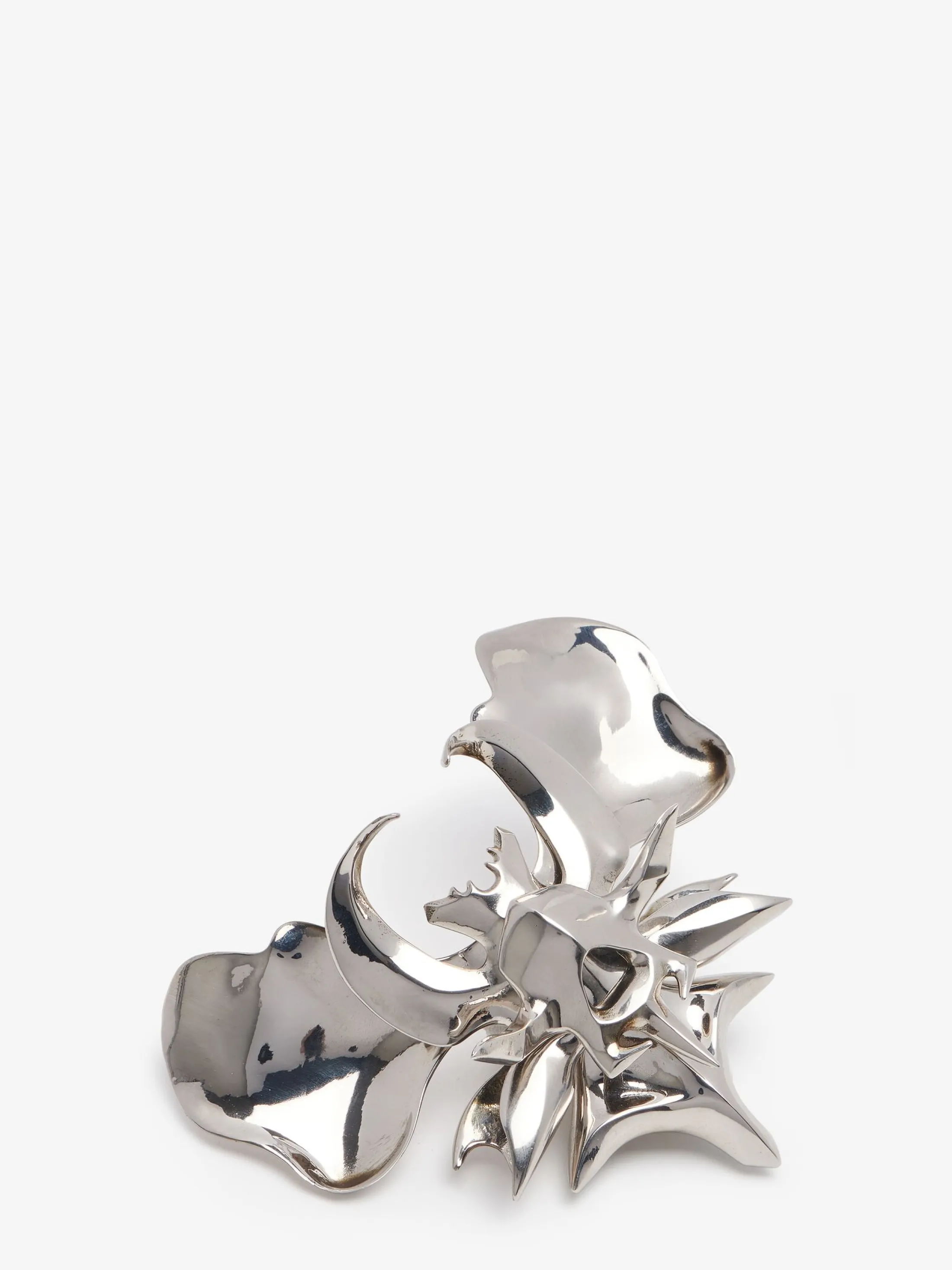 Online Alexander McQueen Women's Orchid Ring in Antique Silver