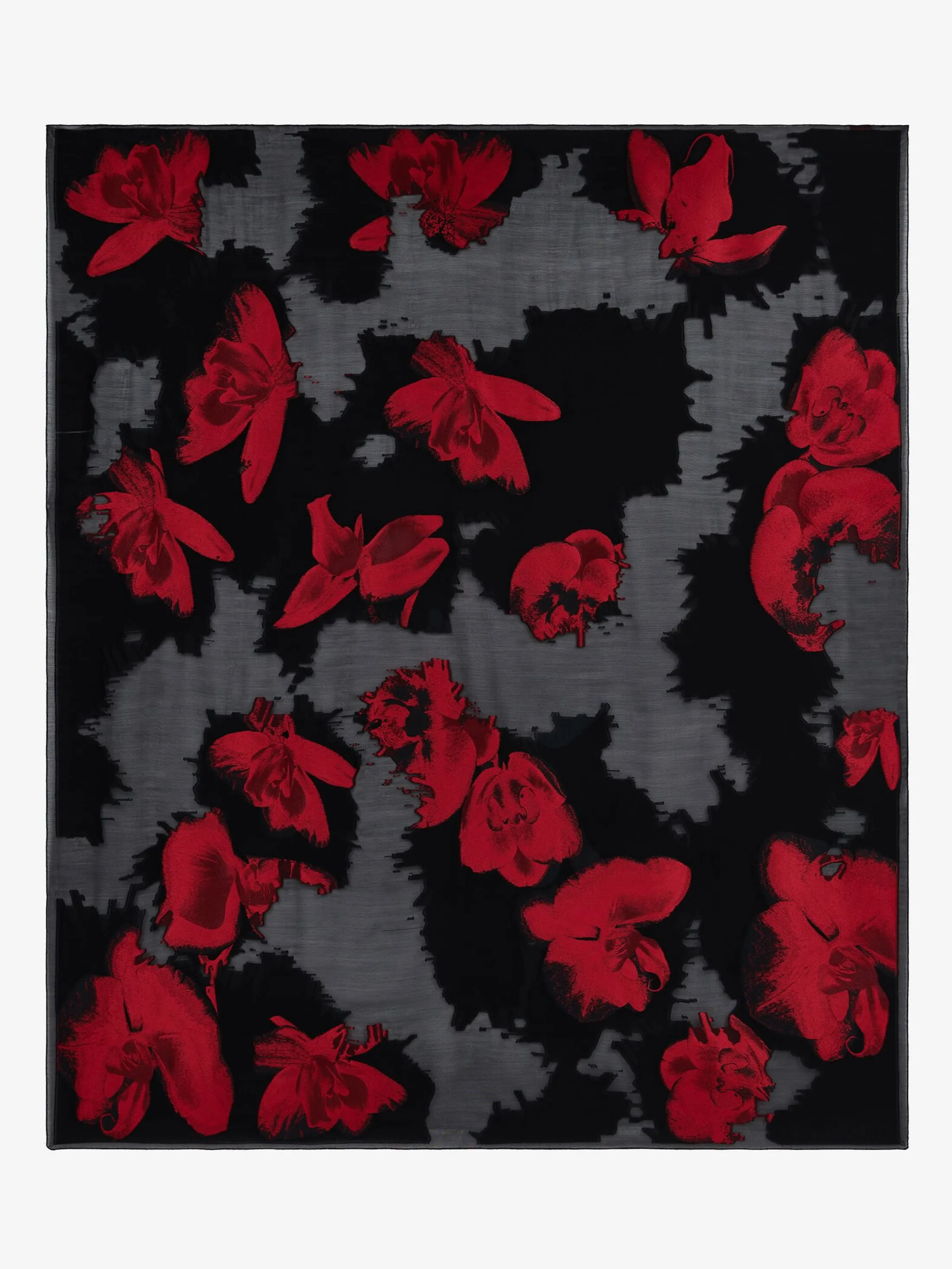 Cheap Alexander McQueen Women's Orchid Shawl in Black/Red