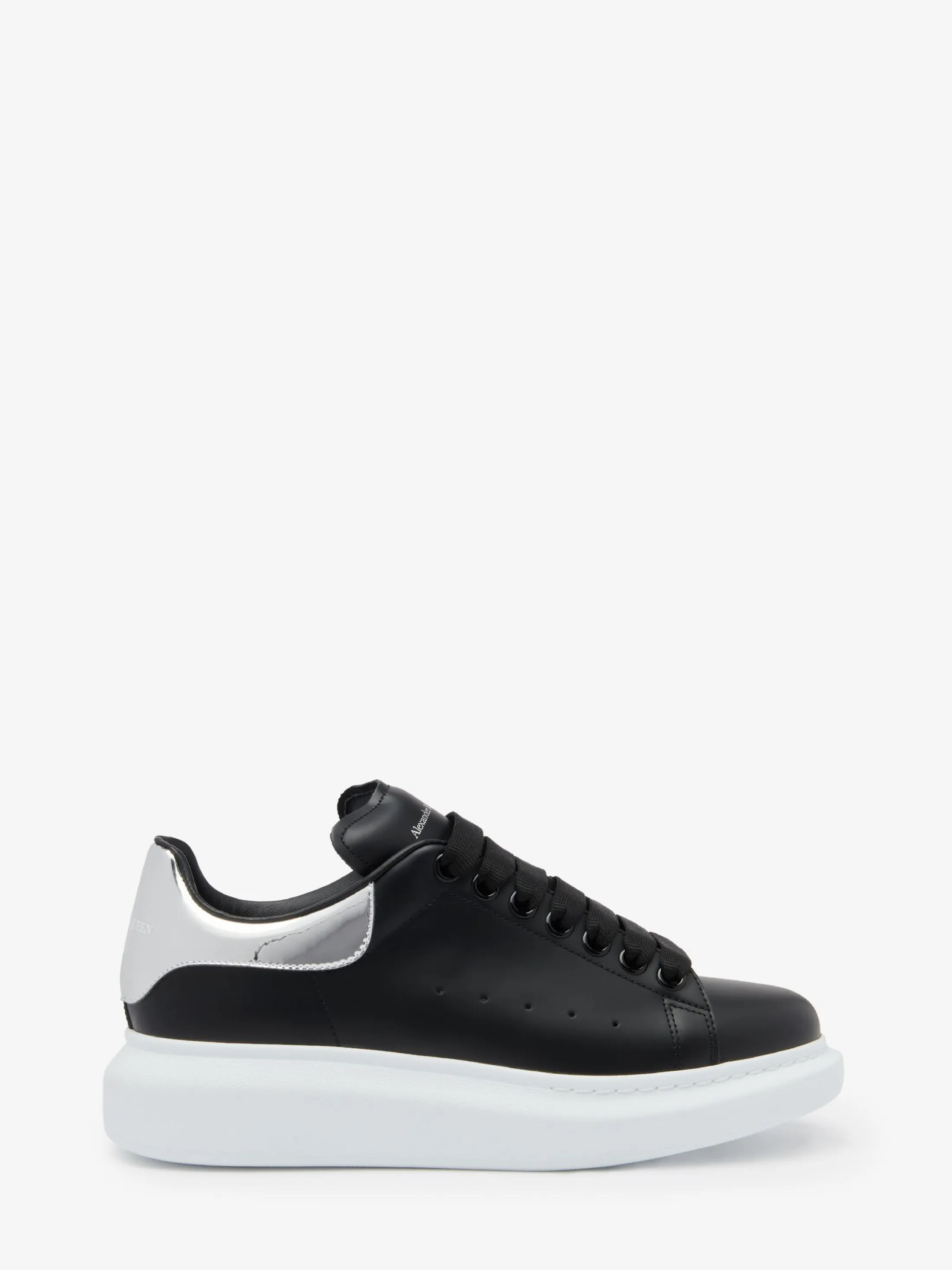 Cheap Alexander McQueen Women's Oversized Sneaker in Black/Silver