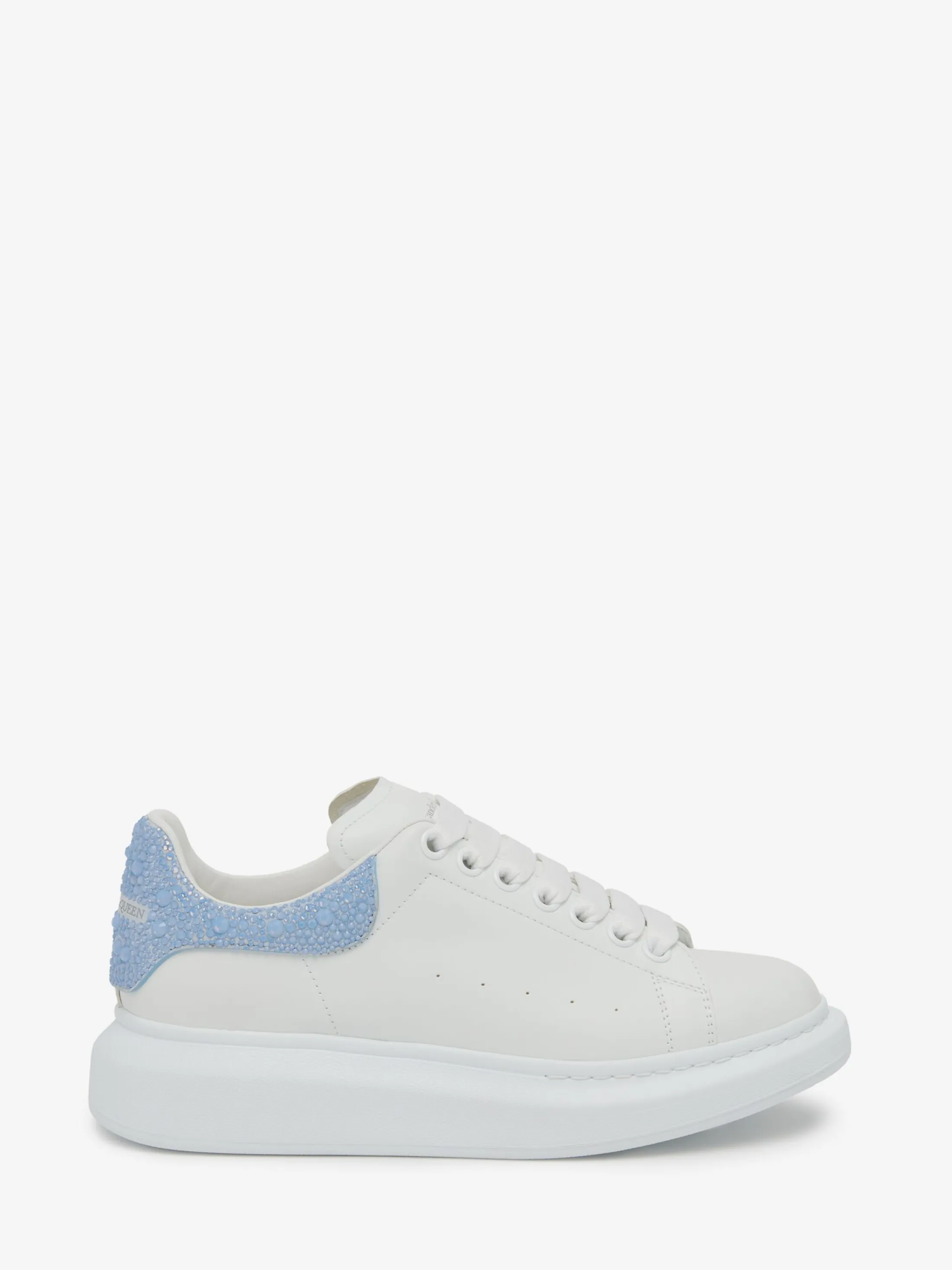 Hot Alexander McQueen Women's Oversized Sneaker in Powder Blue/Silver