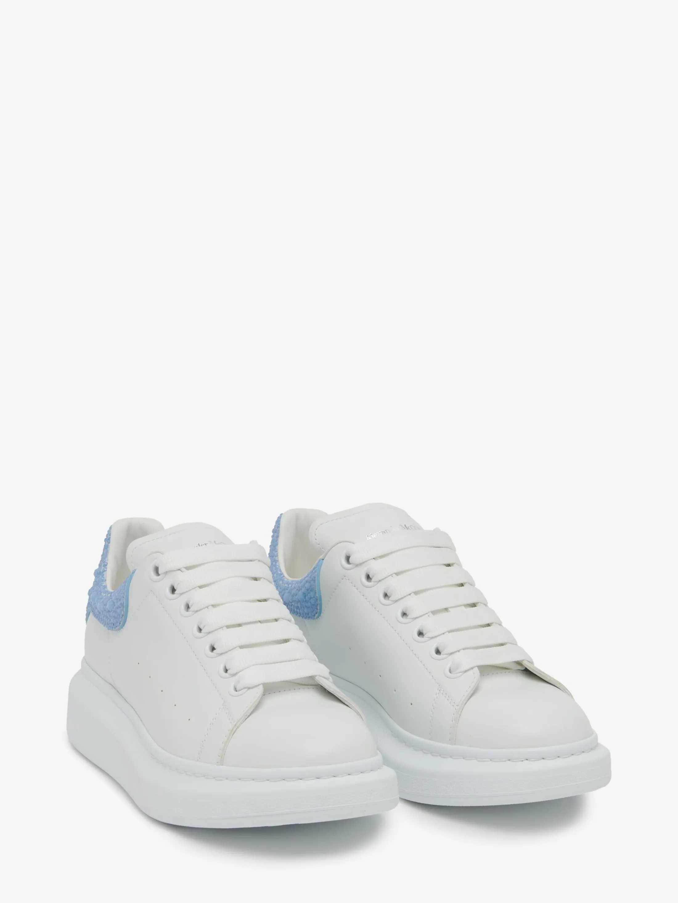 Hot Alexander McQueen Women's Oversized Sneaker in Powder Blue/Silver