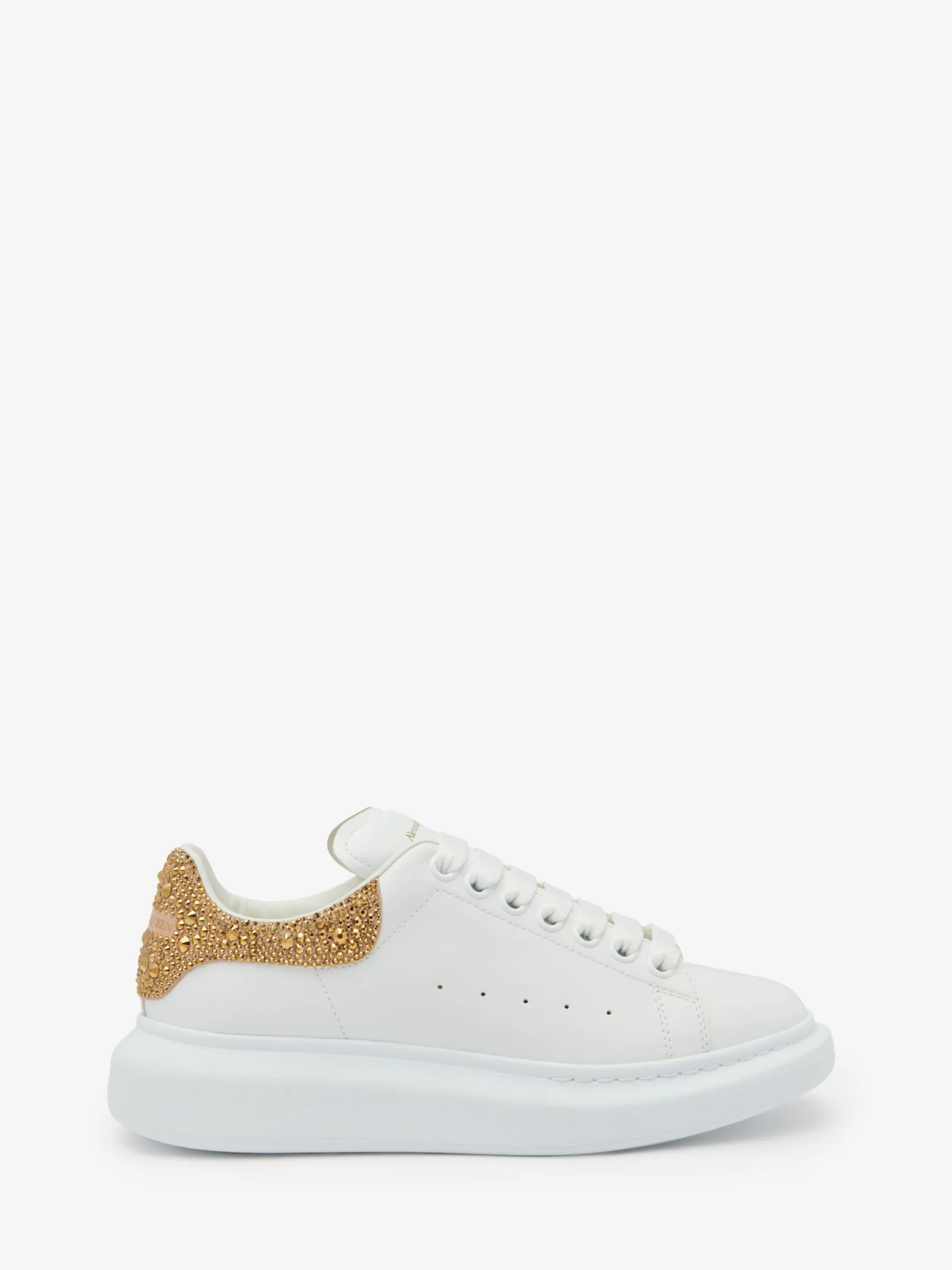 Cheap Alexander McQueen Women's Oversized Sneaker in White/Camel