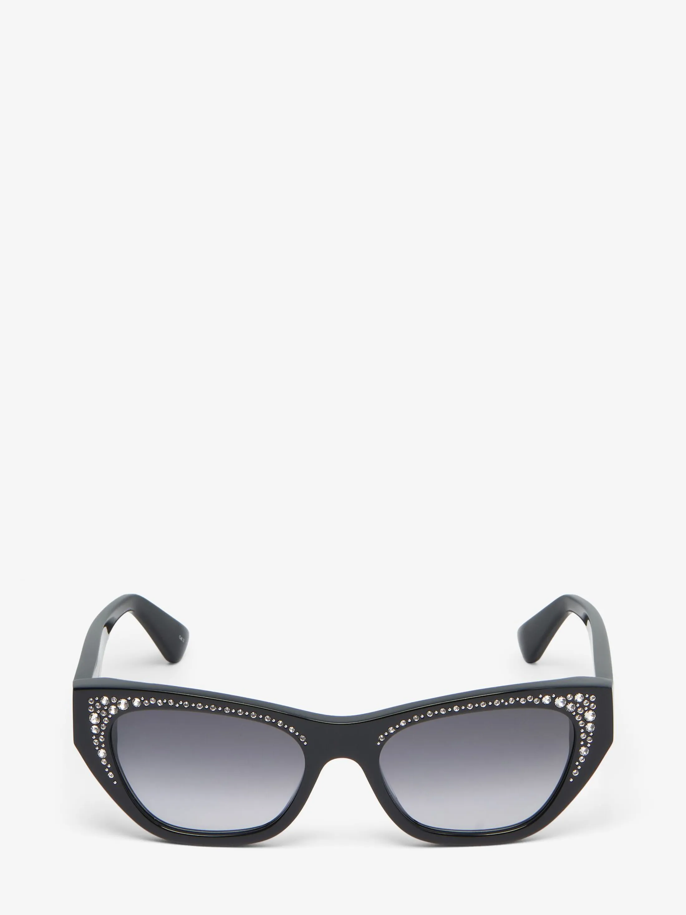 Discount Alexander McQueen Women's Pavé Jewelled Sunglasses in Black/Grey