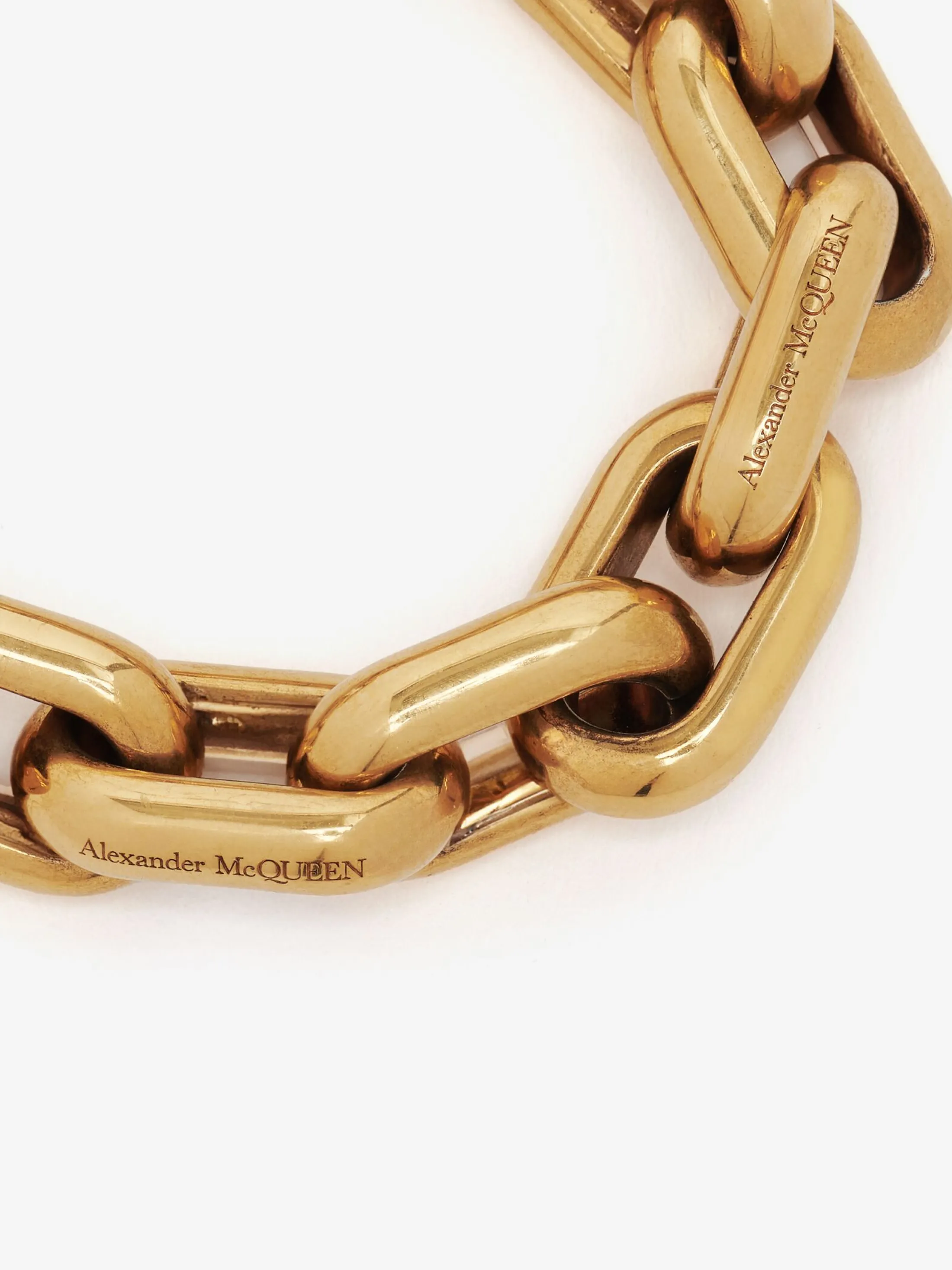 Shop Alexander McQueen Women's Peak Chain Bracelet in Antique Gold