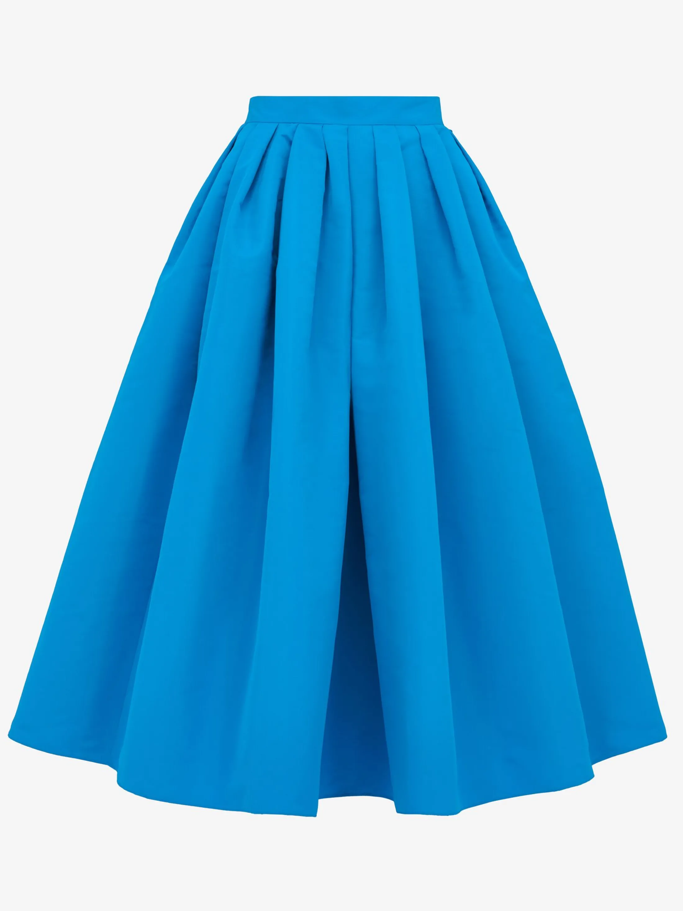 Best Sale Alexander McQueen Women's Pleated Midi Skirt in Lapis Blue