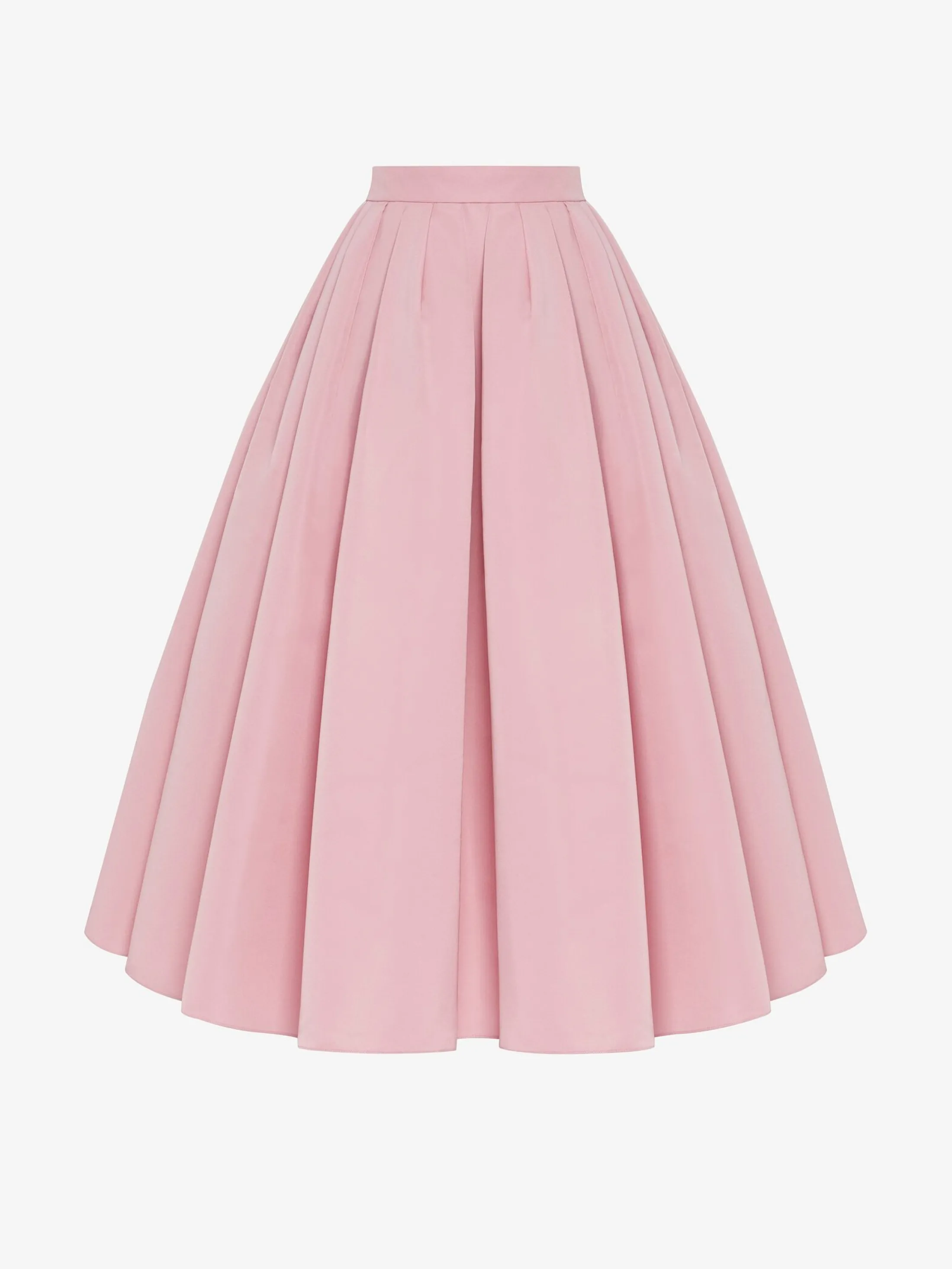 Cheap Alexander McQueen Women's Pleated Midi Skirt in Pale Pink