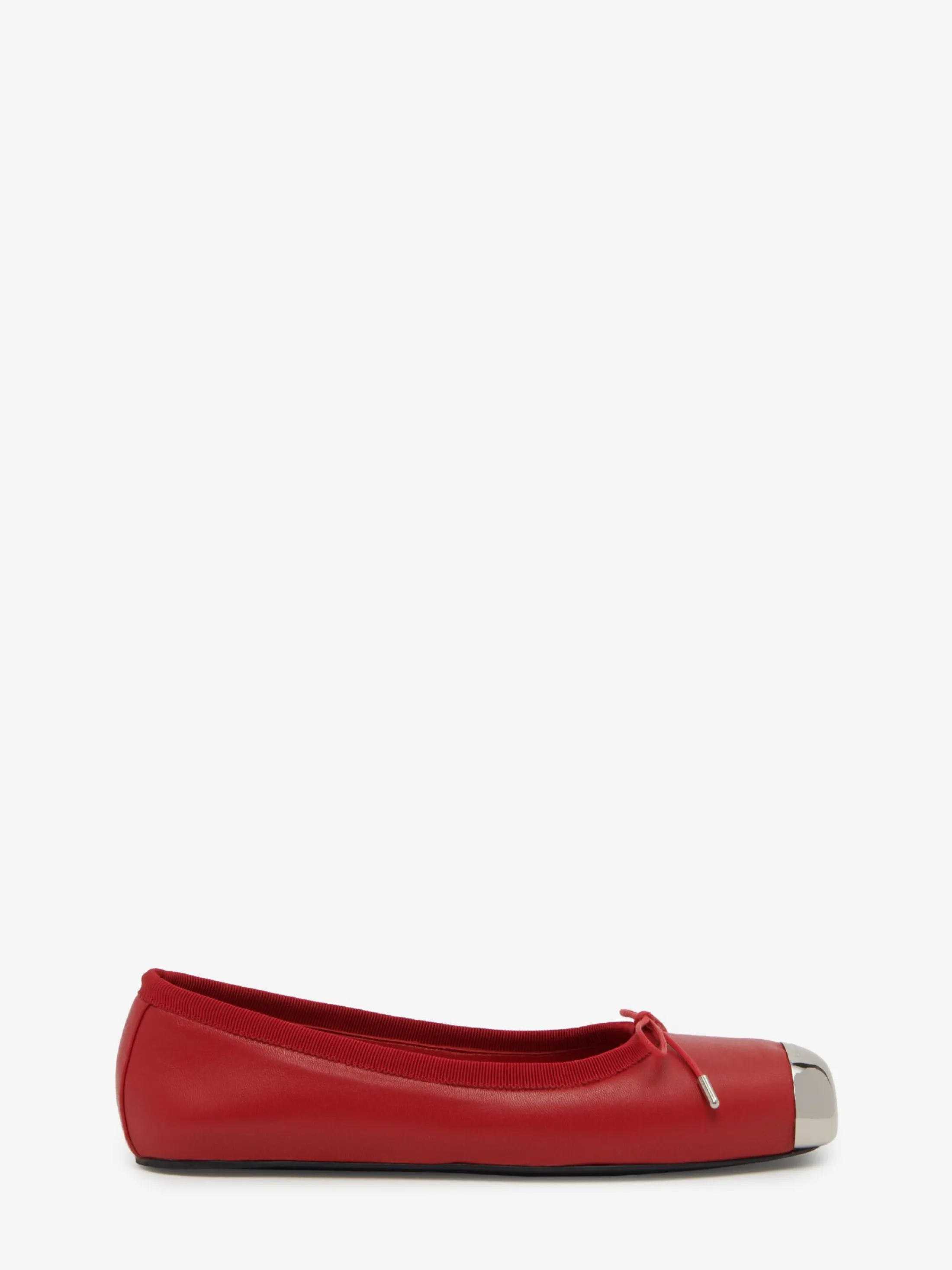 Outlet Alexander McQueen Women's Punk Ballet Flat in Welsh Red/Silver